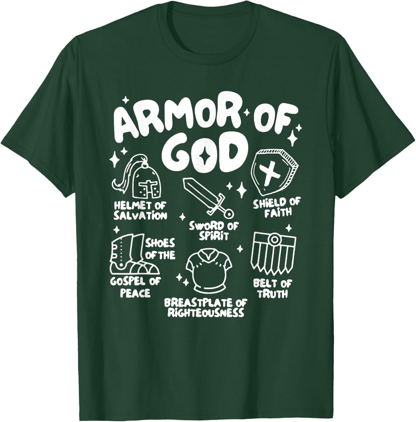 Put On The Full Armor Of God Kid T-Shirt - T-Shirt | Forest