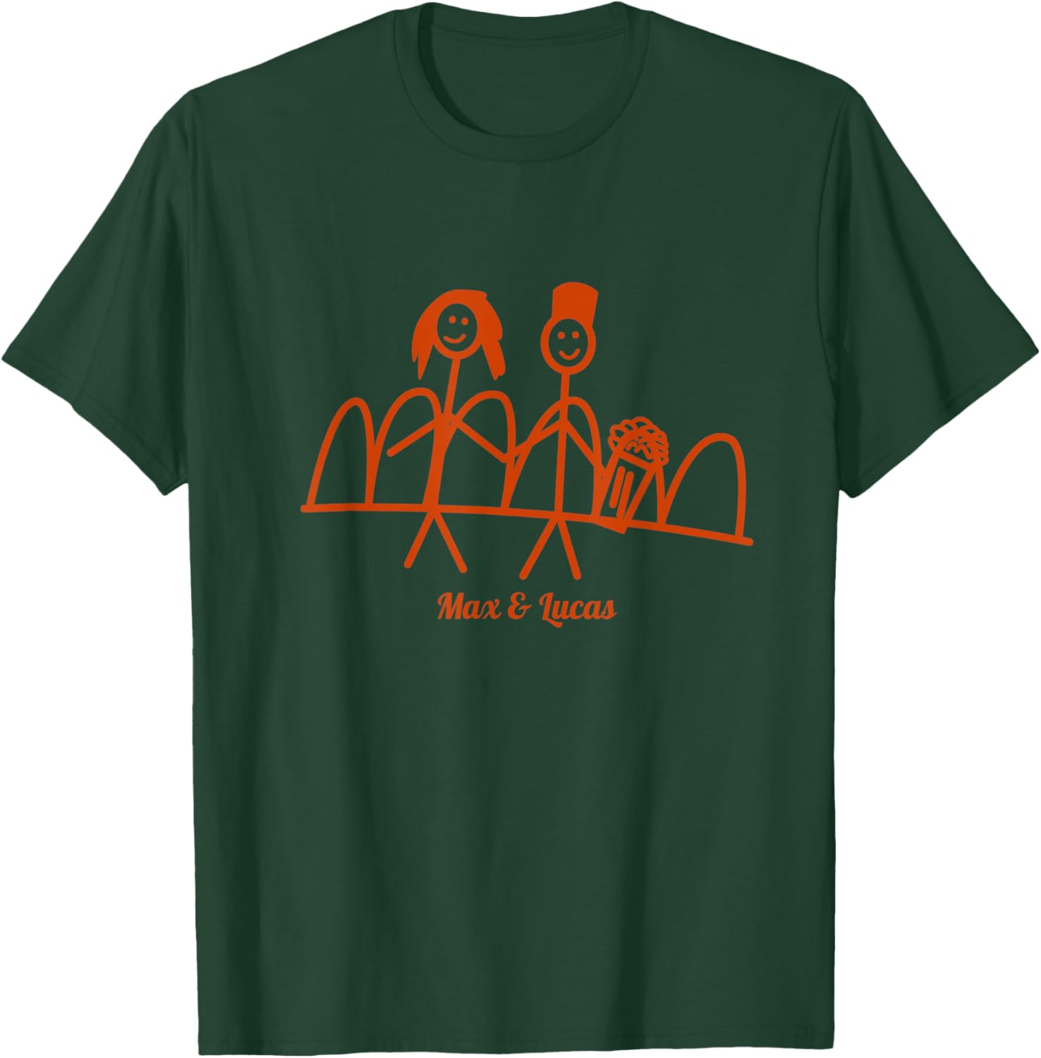 Max and Lucas Drawing ST Gift Fans T-Shirt - T-Shirt | Forest
