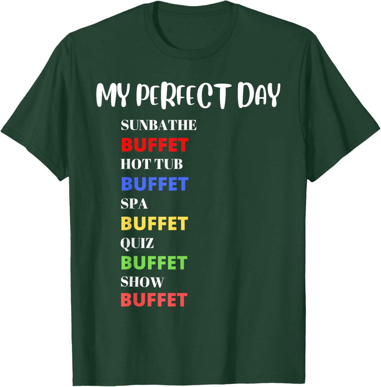 Funny Cruise boat summer holiday buffet design T-Shirt - T-Shirt | Forest
