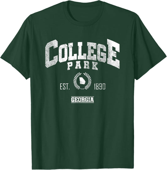 College Park GA | Georgia | Vintage Throwback T-Shirt - T-Shirt | Forest