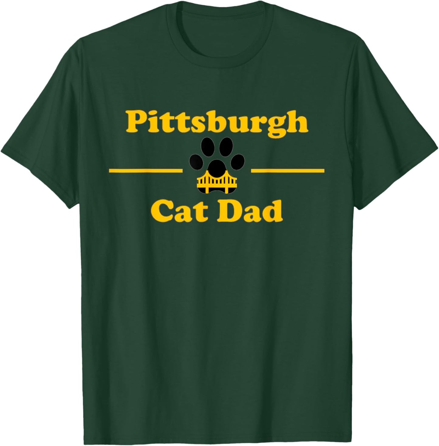 Pittsburgh Cat Dad Women T-Shirt - T-Shirt | Forest