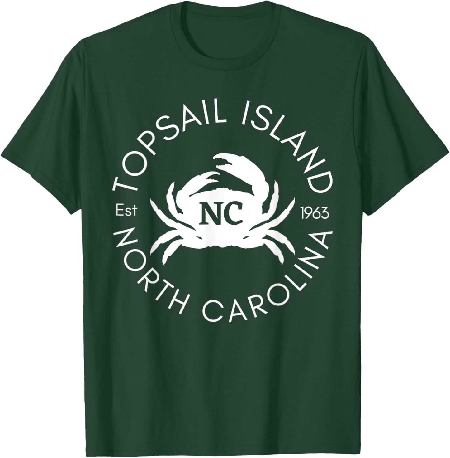 Topsail Island North Carolina Crab Beach Ocean Summer T-Shirt - T-Shirt | Forest