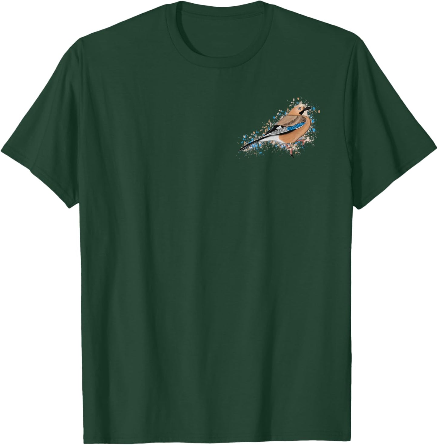 European Jay Bird Birder Birdlover Birdwatcher Animal T-Shirt - T-Shirt | Forest