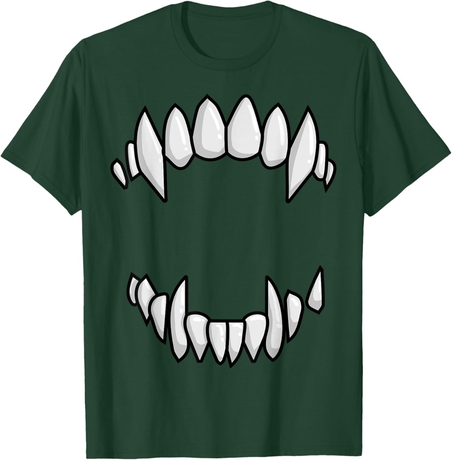 Vampire Fangs Teeth Halloween Monster Teeth Costume T-Shirt - T-Shirt | Forest