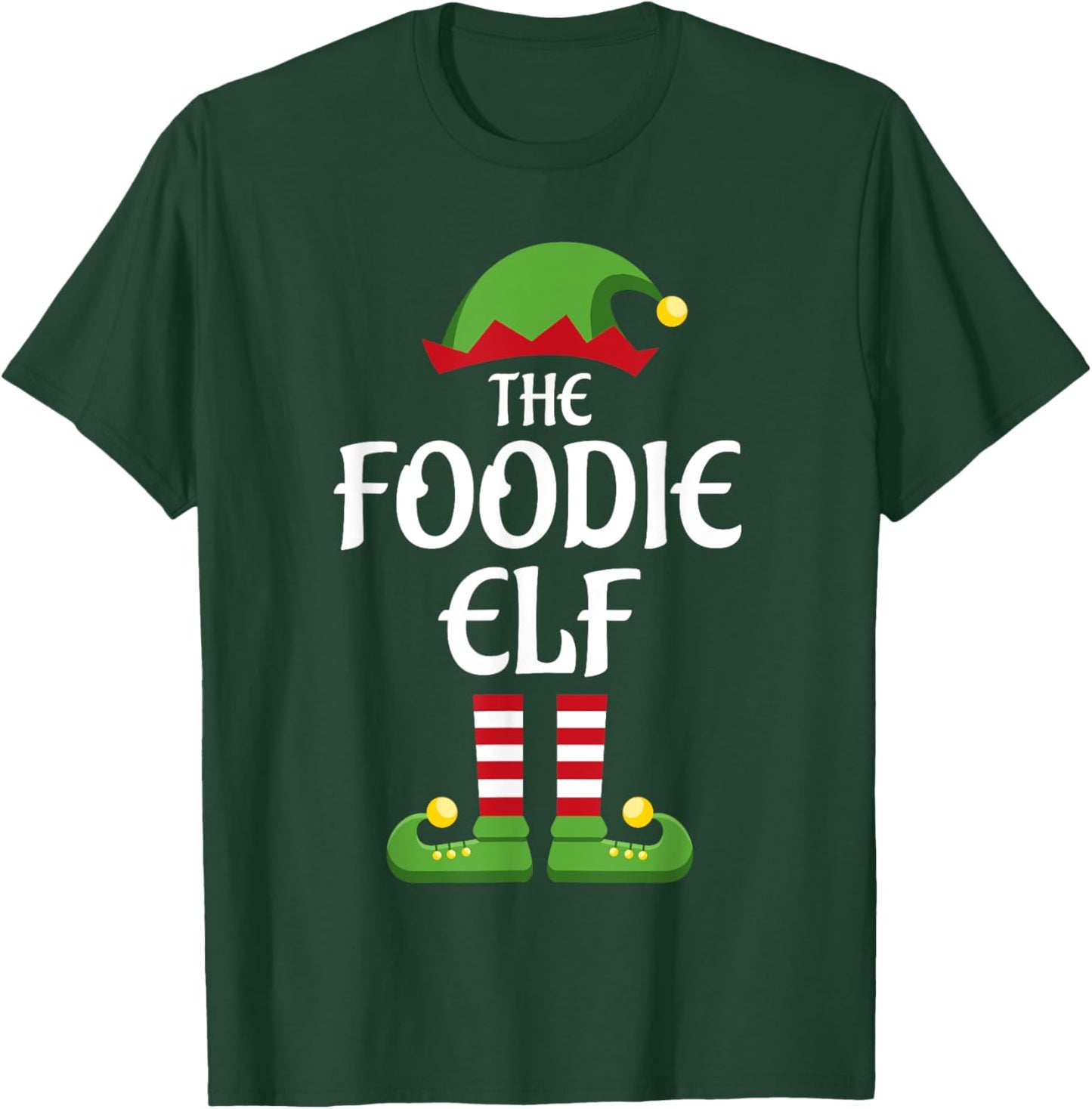 Foodie Elf Family Matching Group Christmas T-Shirt - T-Shirt | Forest