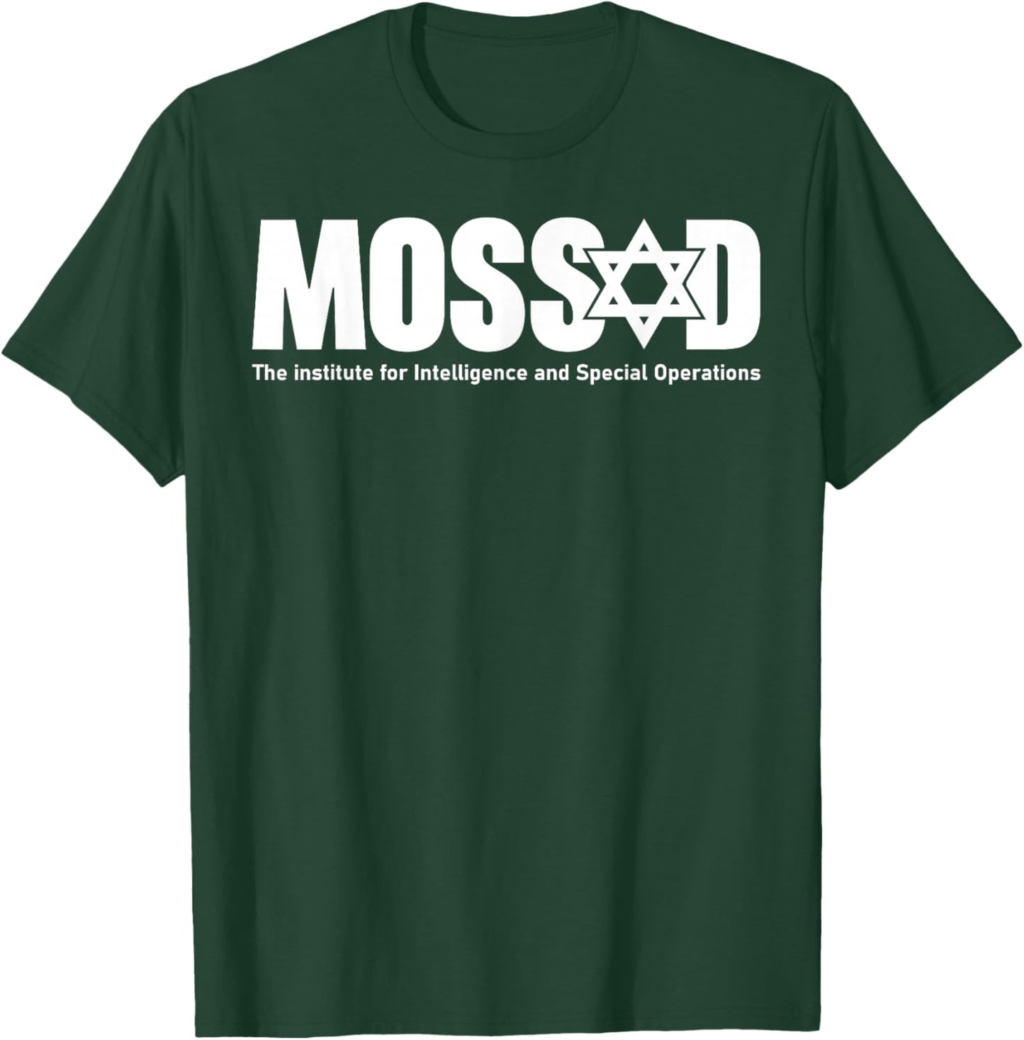Mossad Israel Israeli Secret Service Menorah Tel Aviv T-Shirt - T-Shirt | Forest