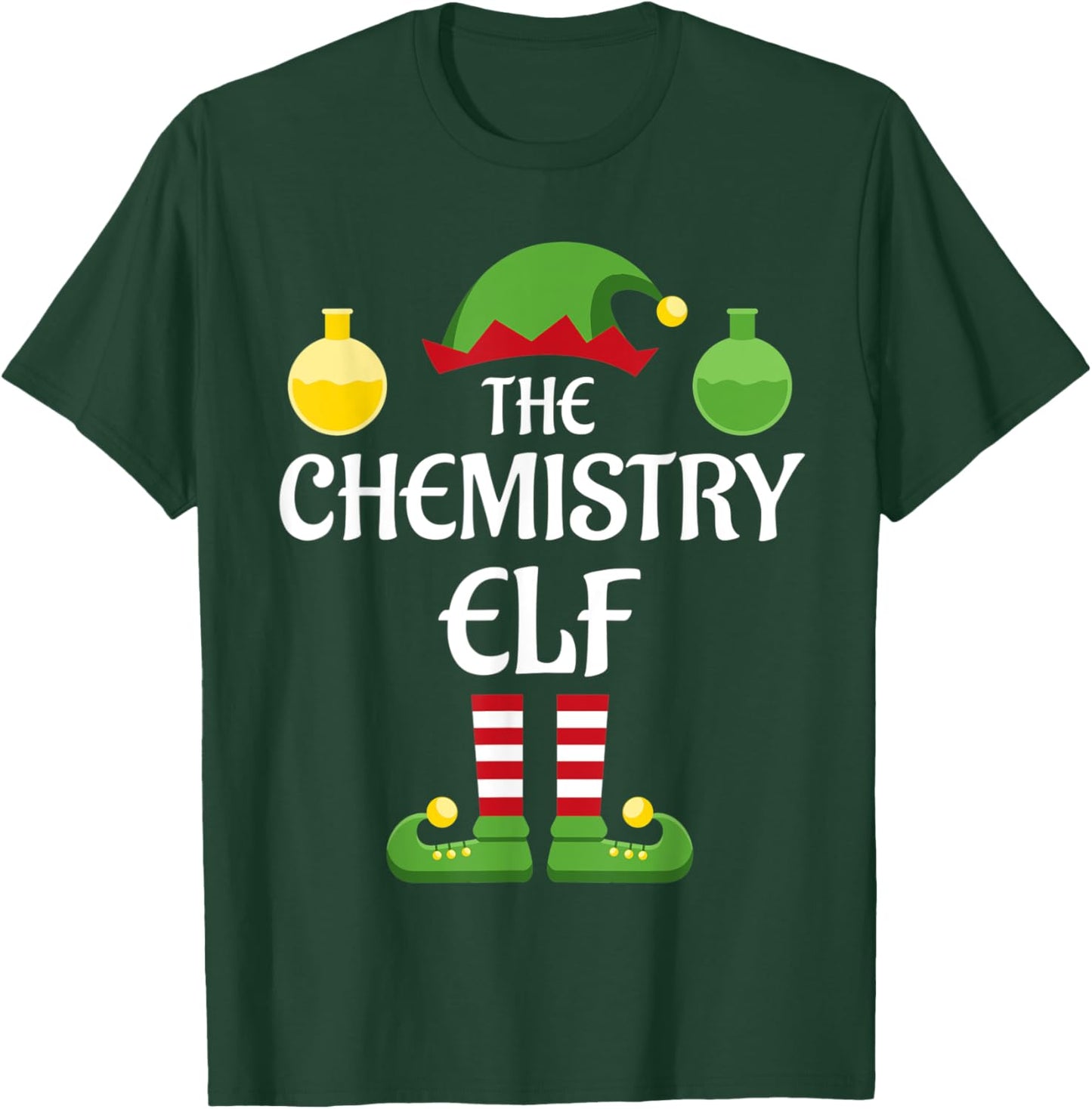 Chemistry Elf Family Matching Group Christmas Science T-Shirt - T-Shirt | Forest
