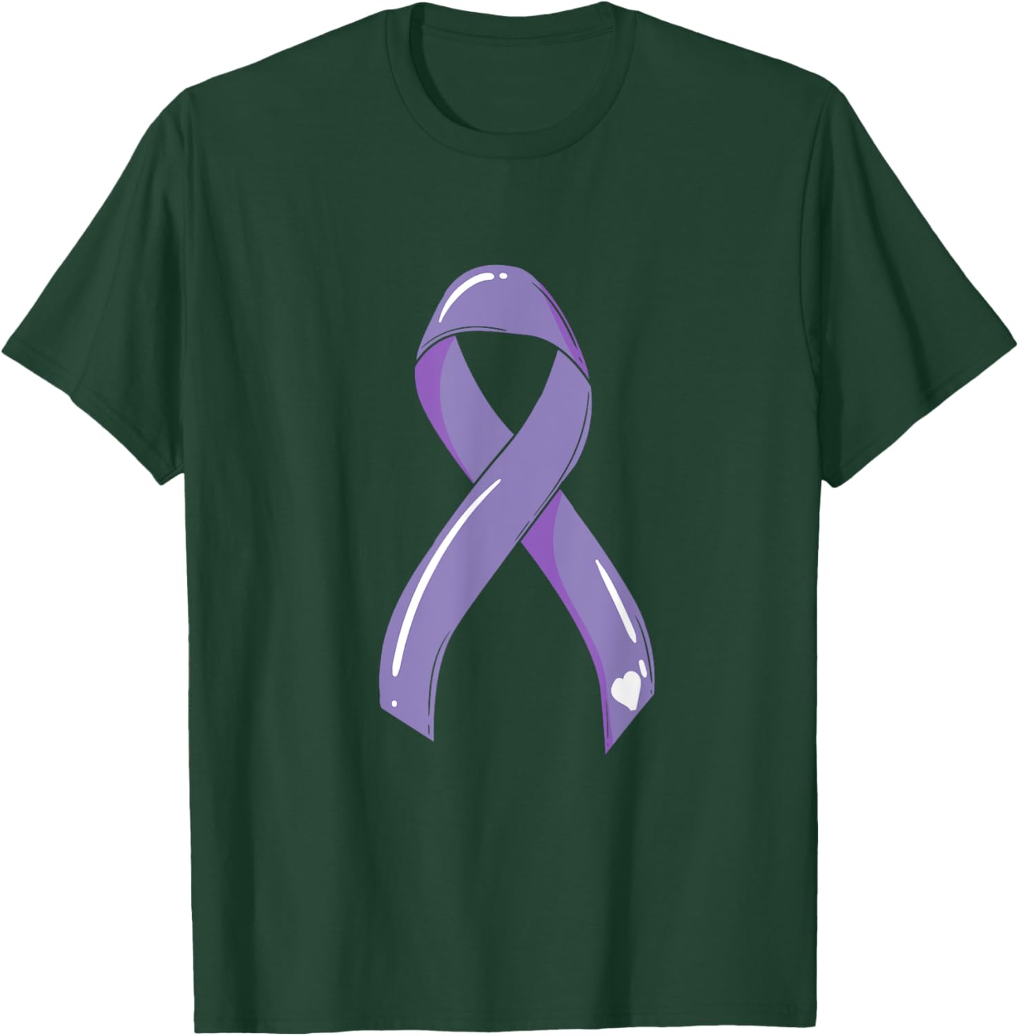 Cancer Awareness Ribbon Lavender Cancer Survivor Fight Chemo T-Shirt - T-Shirt | Forest