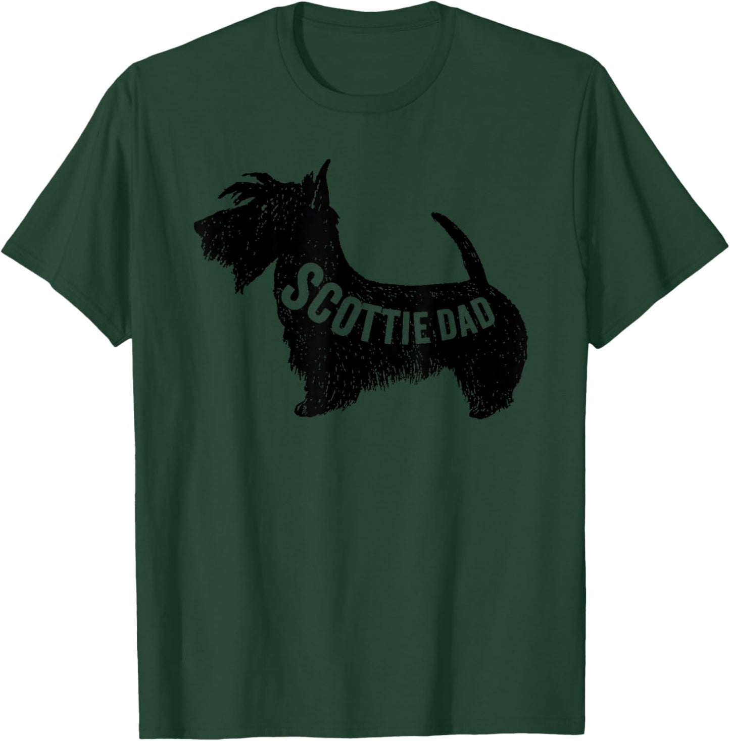 Scottie dad dog lover, cute Scottish Terrier dog dad vintage T-Shirt - T-Shirt | Forest