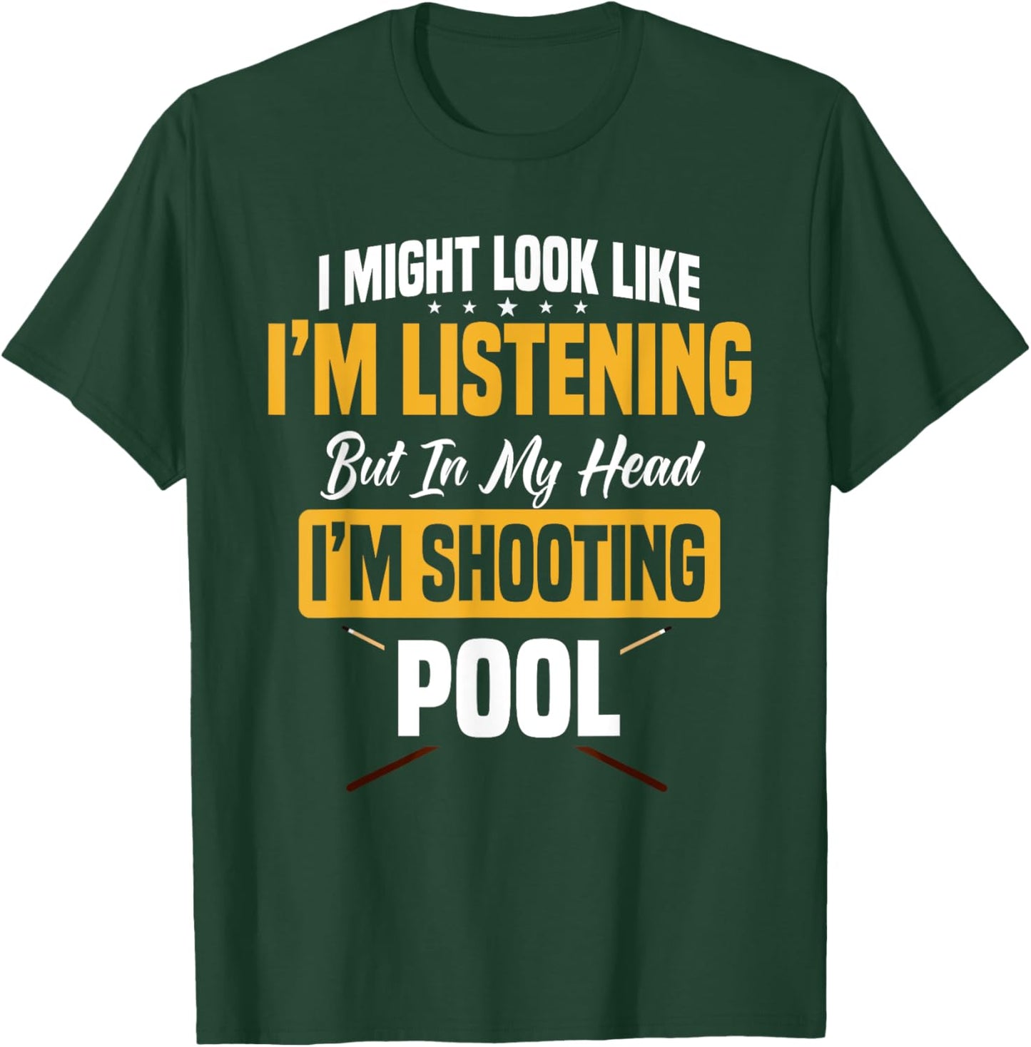 Billiards Player Pool Table Snooker Pyramid Billiard Stick T-Shirt - T-Shirt | Forest