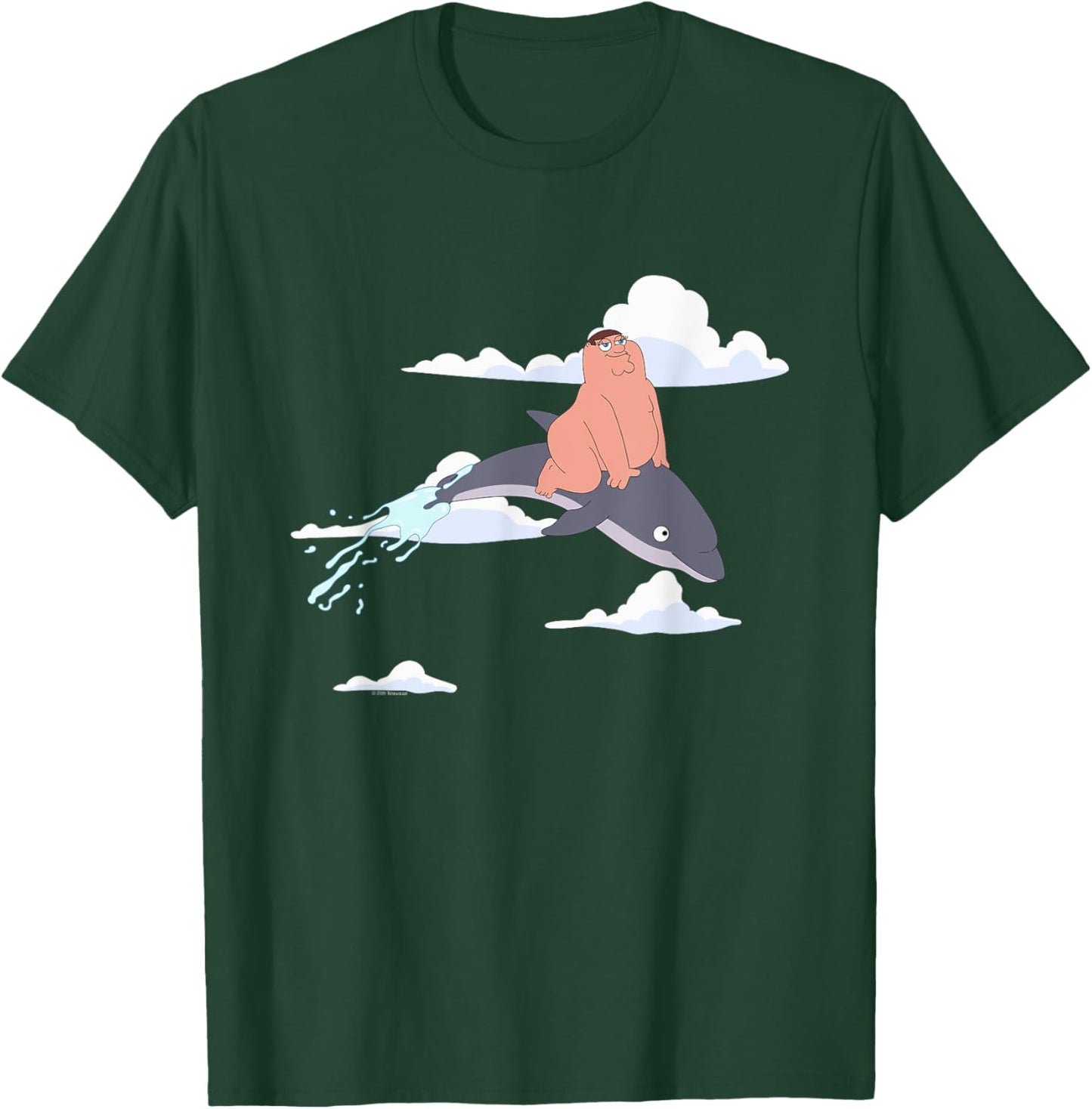 Family Guy Peter on a Dolphin Funny Cartoon T-Shirt - T-Shirt | Forest