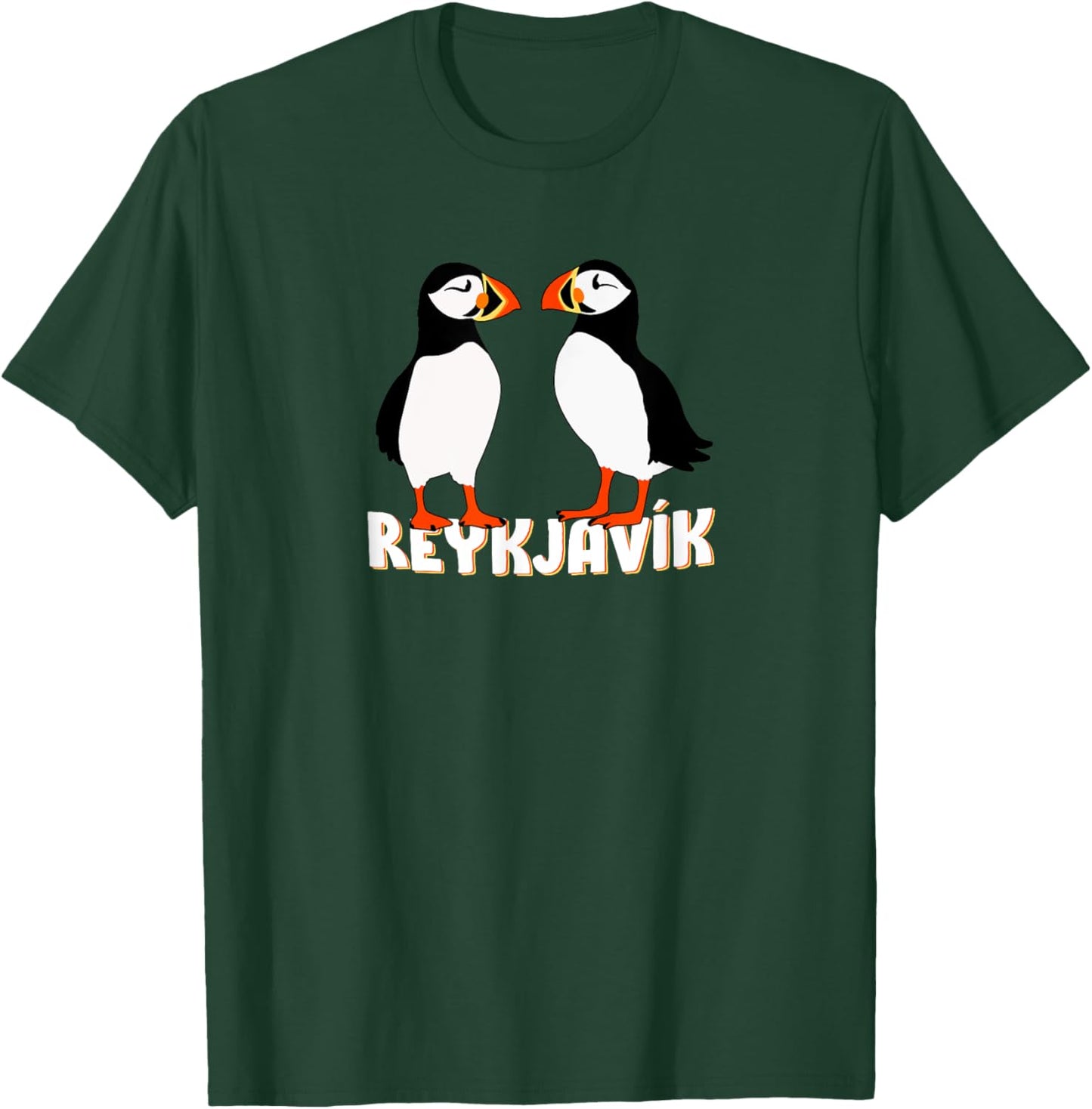 Two Cute puffins from Reykjavík Iceland T-Shirt - T-Shirt | Forest