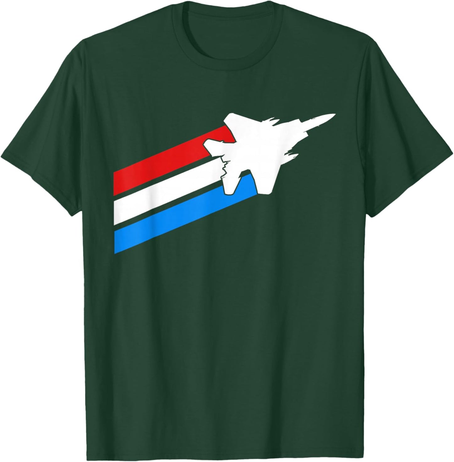 F-15 Eagle Patriotic Flag Military Jet Fighter T-Shirt - T-Shirt | Forest