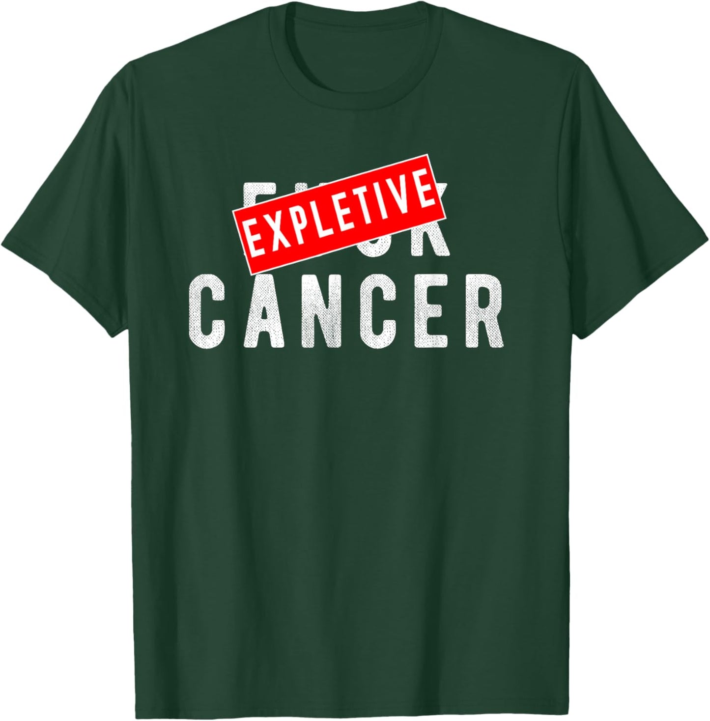 F-ck Cancer Clean with Expletive Box for Cancer Awareness T-Shirt - T-Shirt | Forest