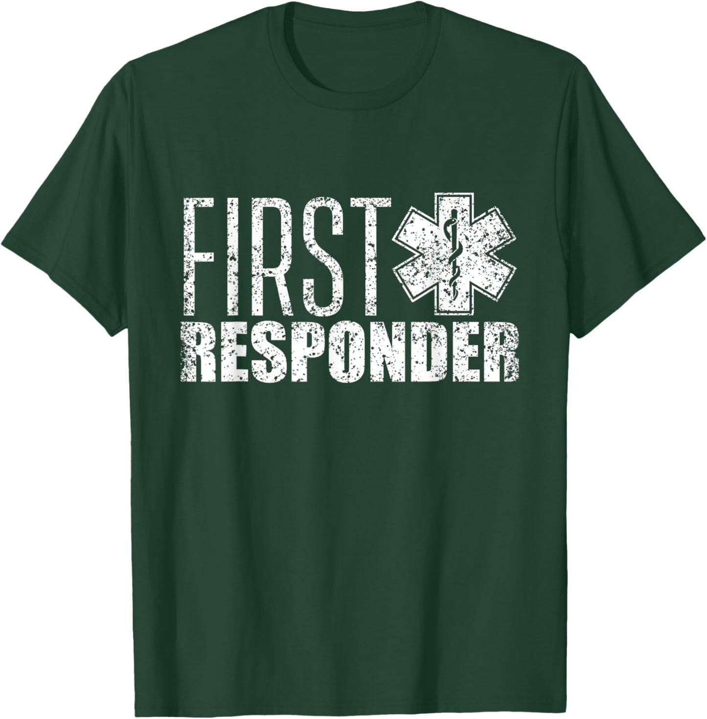 First responder Emergency Paramedic EMT Aid Helper T-Shirt - T-Shirt | Forest