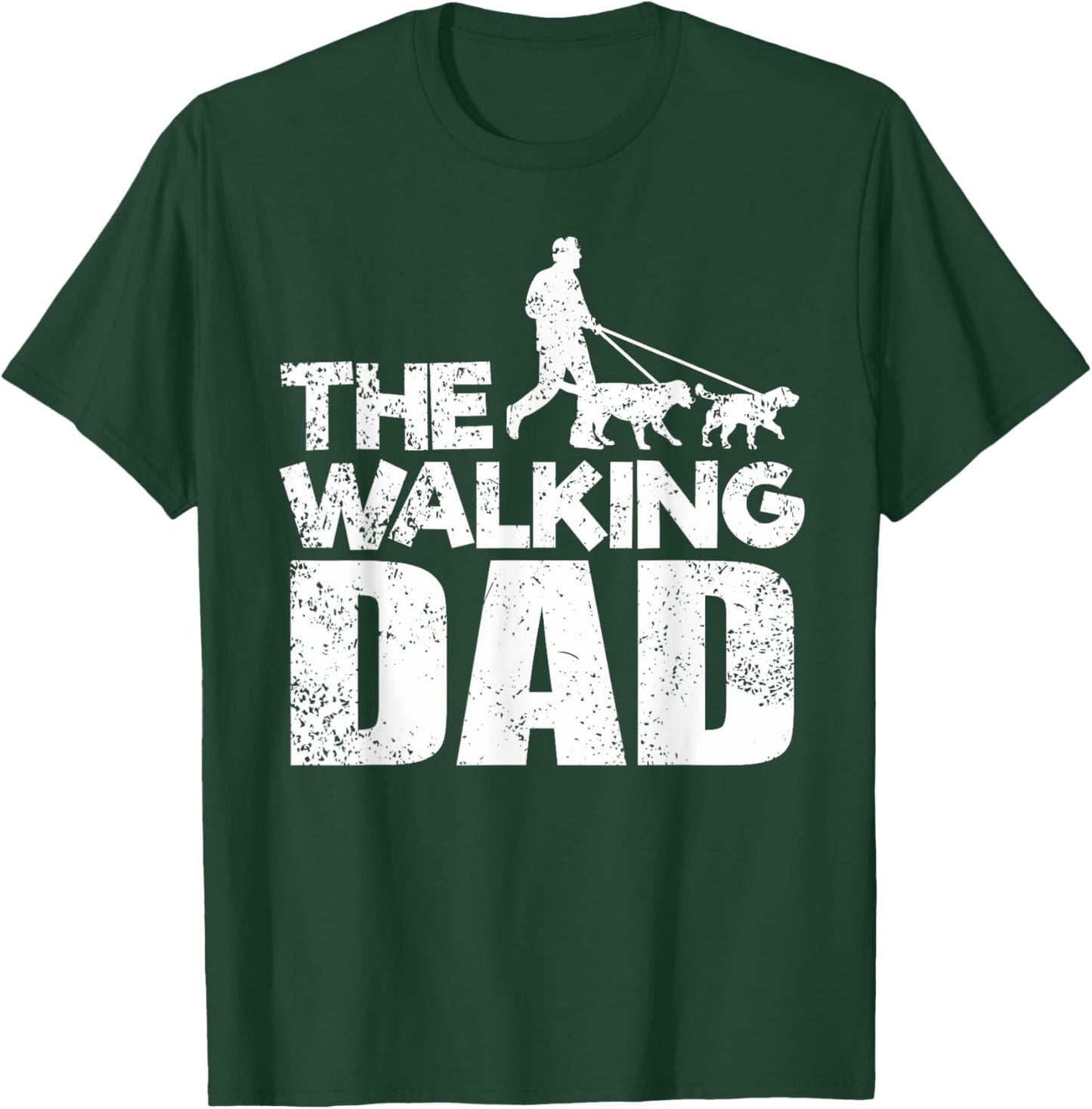 The Walking Dad dog walking - funny dogs T-Shirt - T-Shirt | Forest