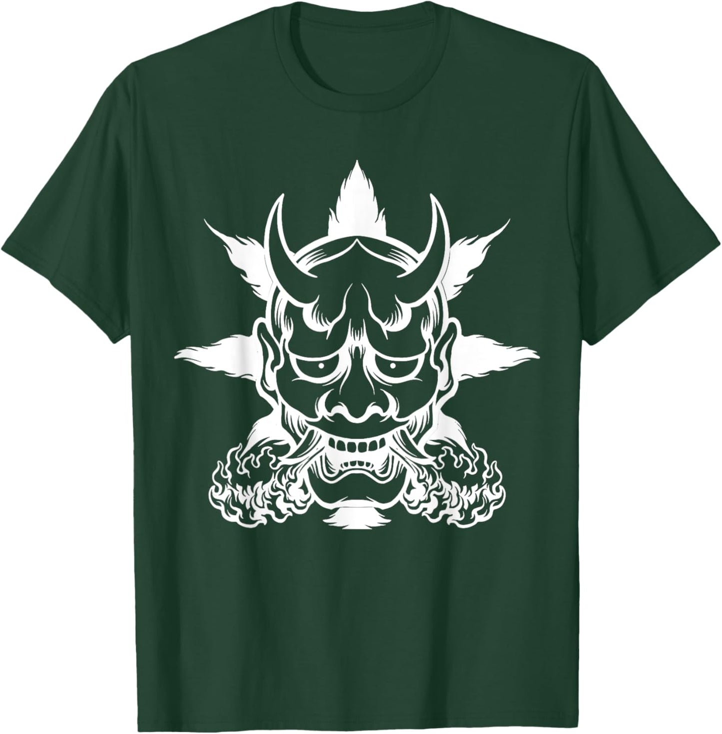 Japanese Demon Oni Mask Harajuku T-Shirt - T-Shirt | Forest