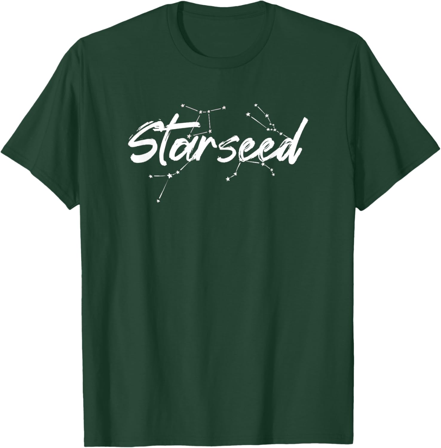 Starseed Constellation Brush Text Gift T-Shirt - T-Shirt | Forest