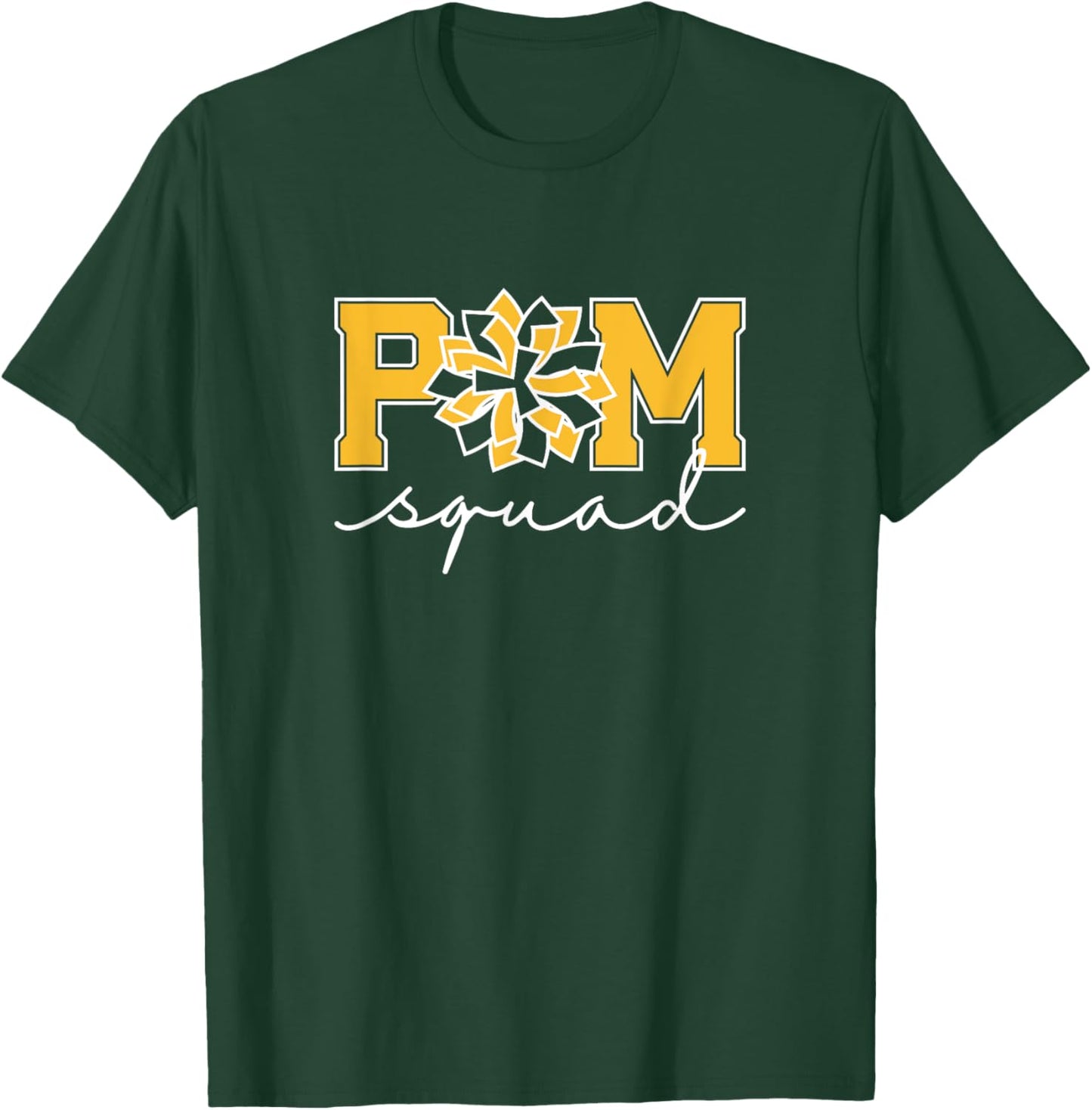 Pom Squad for Dance, Cheer, Spirit Squad Yellow T-Shirt - T-Shirt | Forest