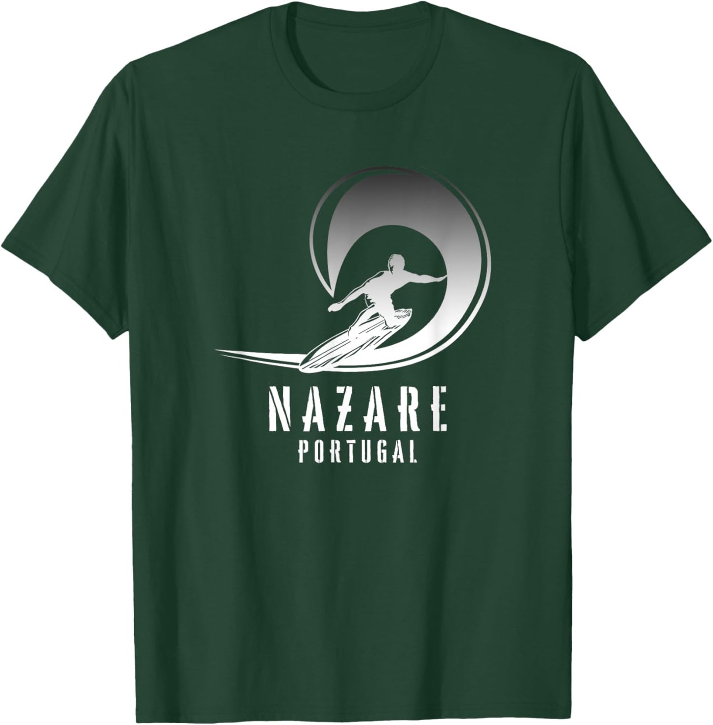 Surf Nazare, Surfing Nazare in Portugal, Pipe Surfer T-Shirt - T-Shirt | Forest