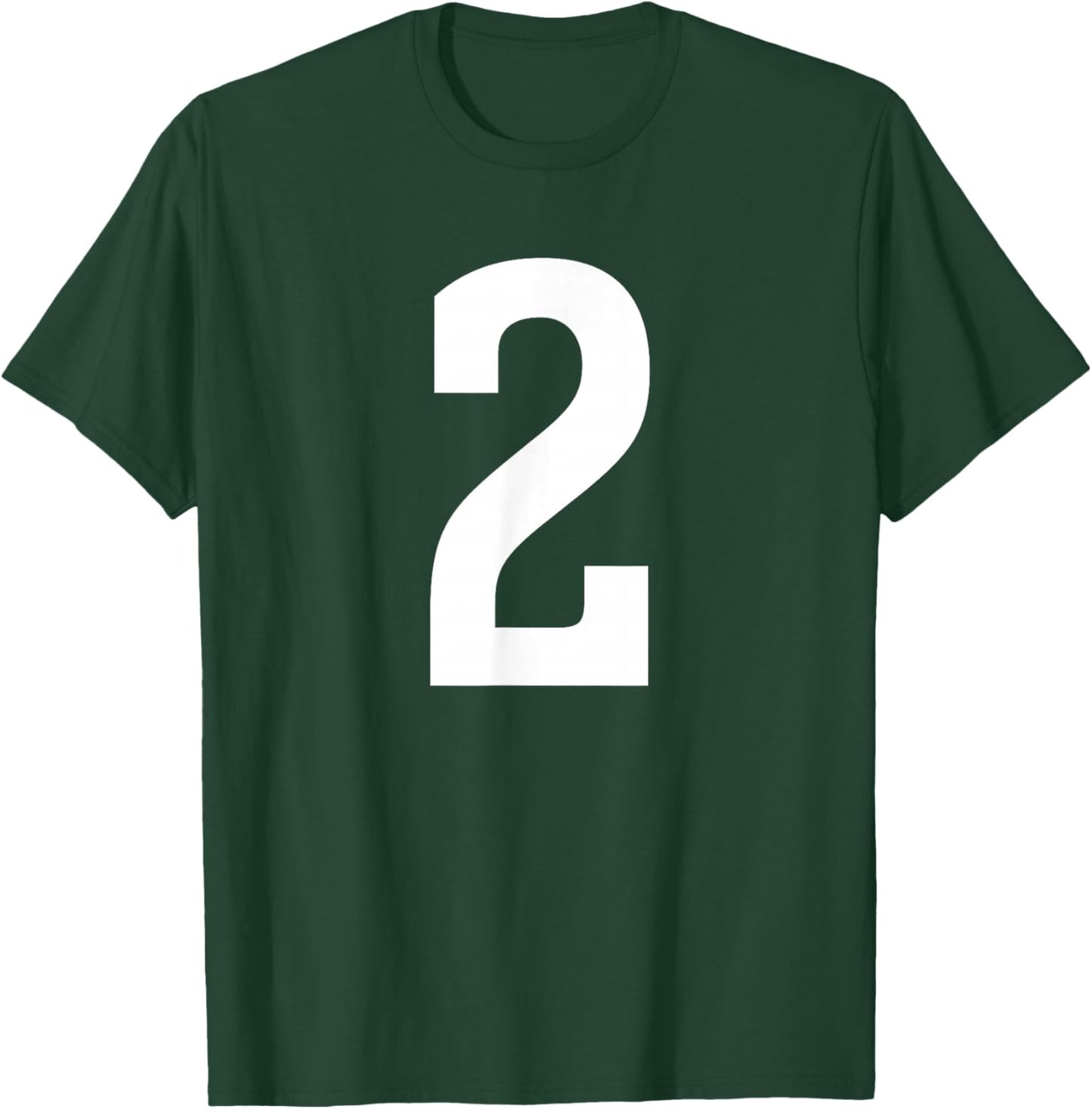 Number Two #2 Sport Team Uniform T-Shirt - T-Shirt | Forest
