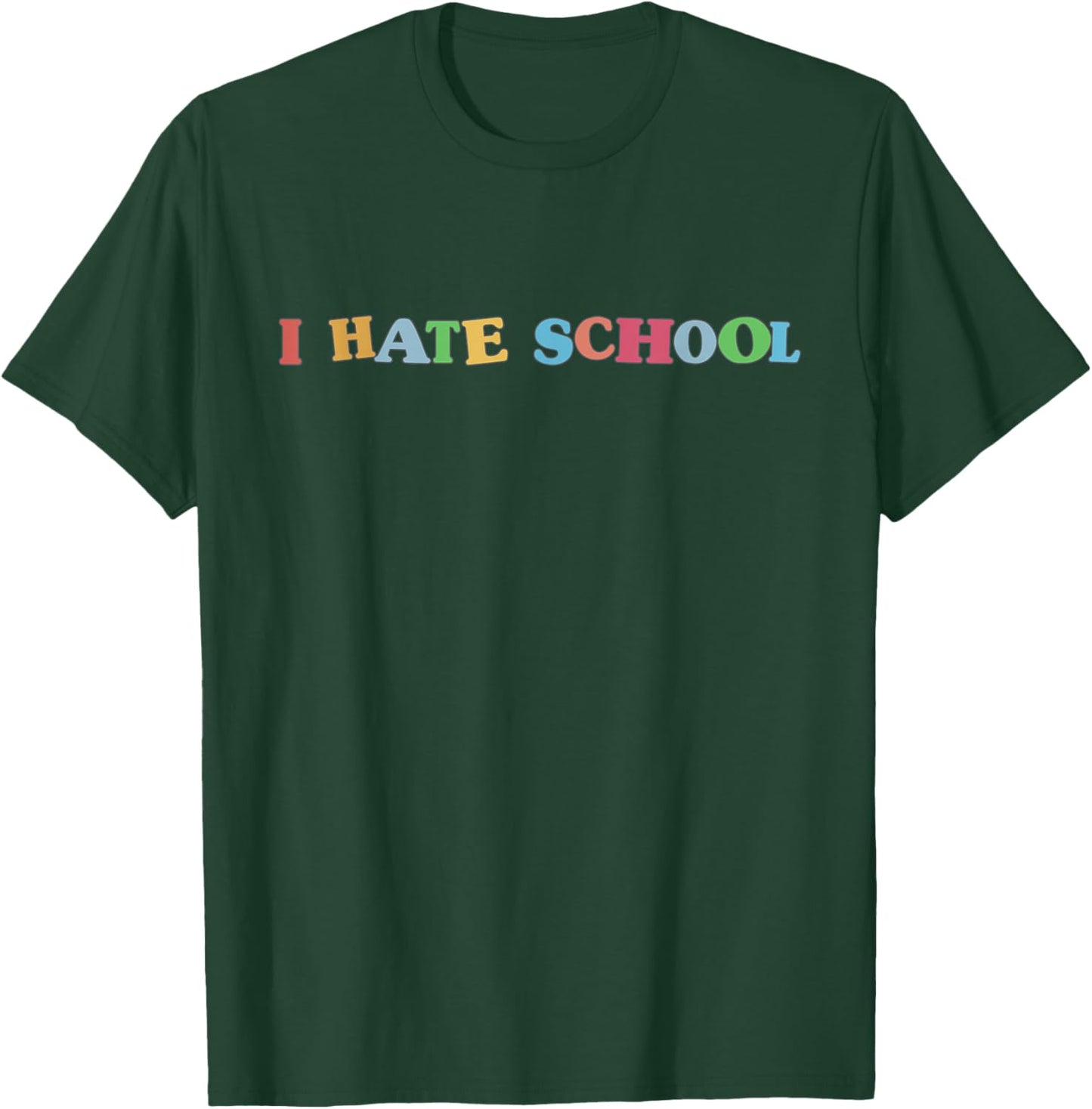 Kidcore Aesthetic I Hate School Old Indie 80s 90s Retro T-Shirt - T-Shirt | Forest