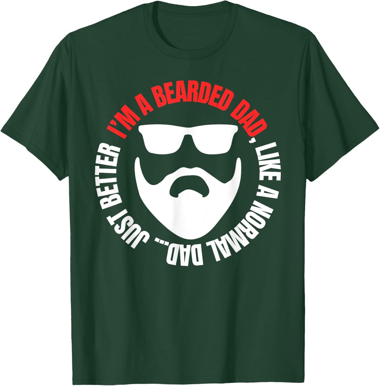 Bearded Dad Shirt Beard Humor Funny Superhero T-Shirt - T-Shirt | Forest