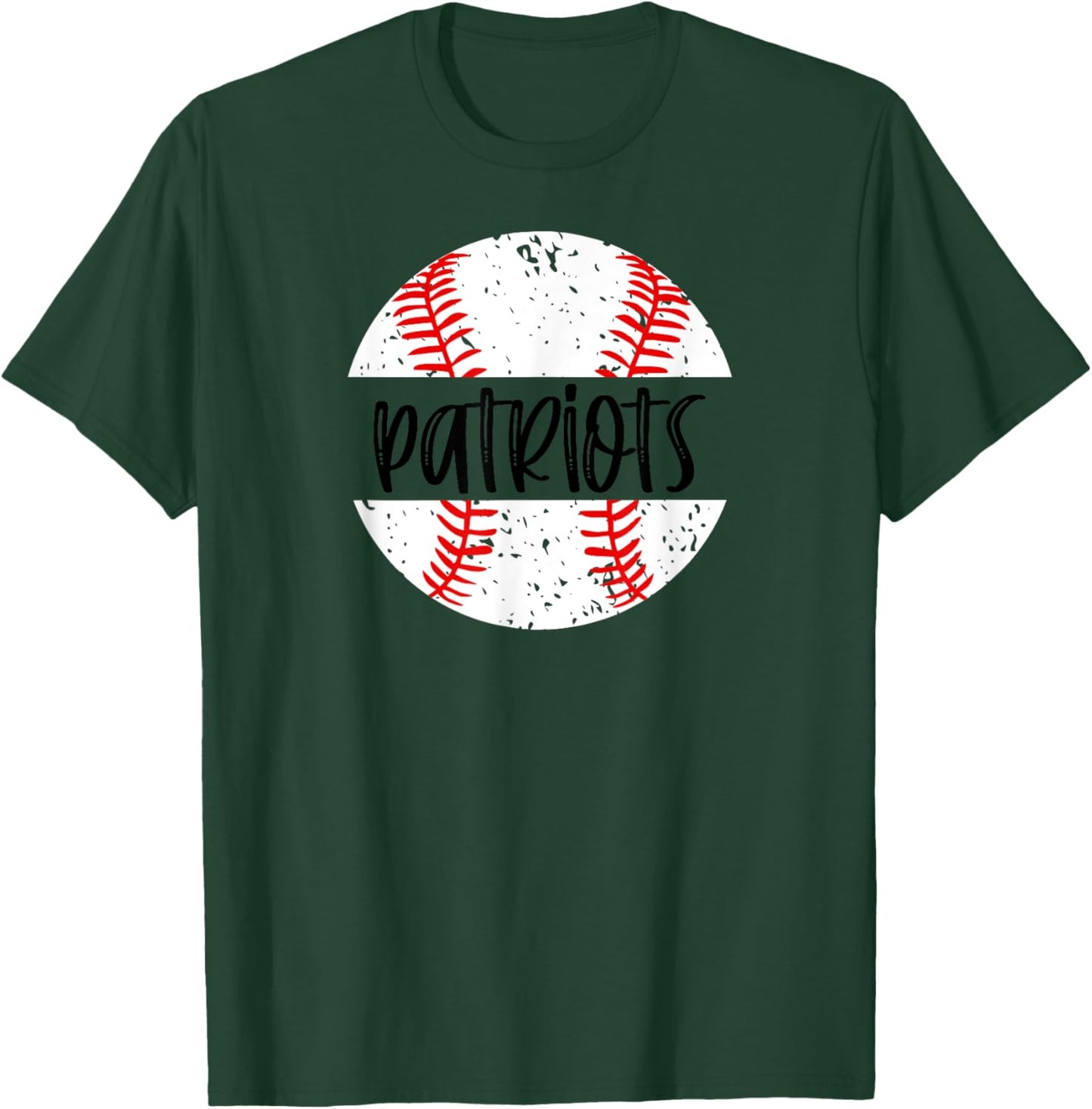 Patriots Baseball Team Mascot School Spirit Game Day T-Shirt - T-Shirt | Forest