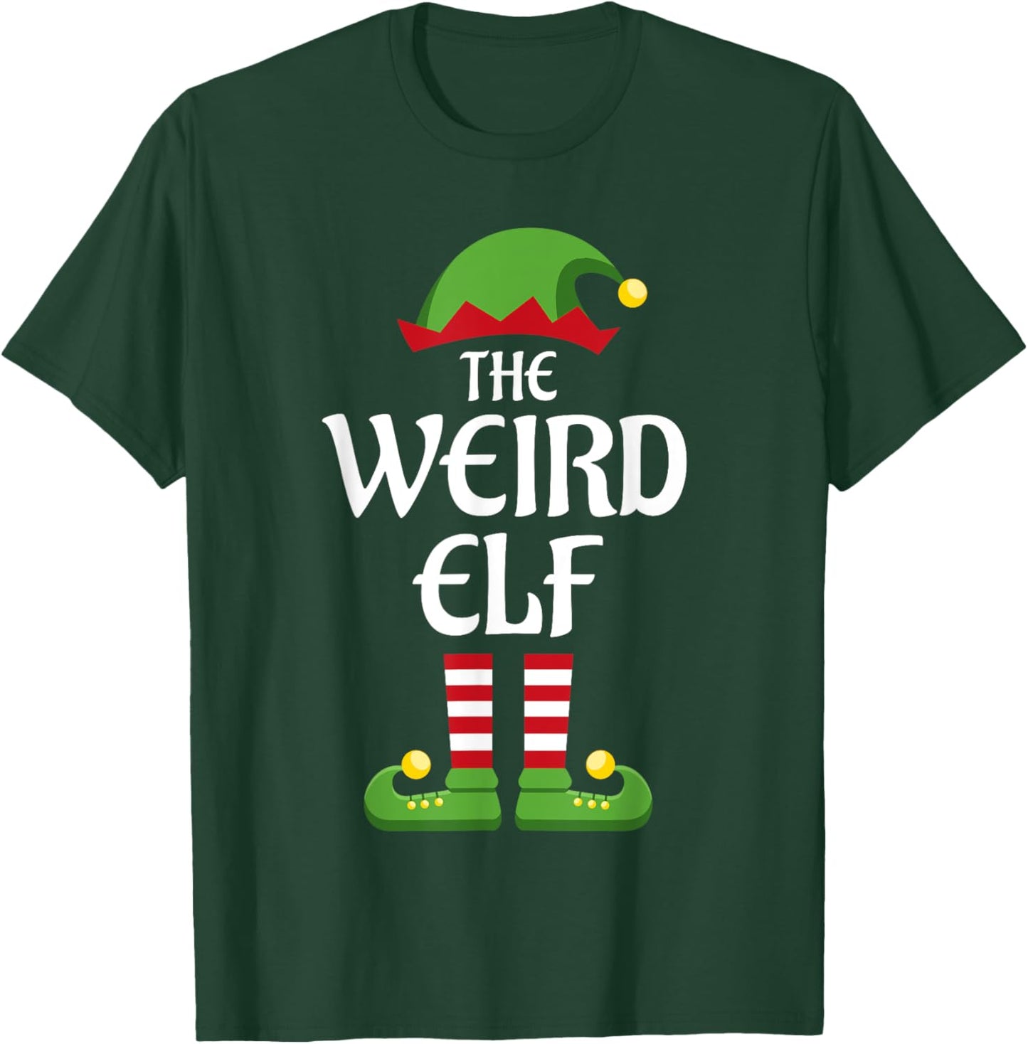 Weird Elf Family Matching Group Christmas T-Shirt - T-Shirt | Forest
