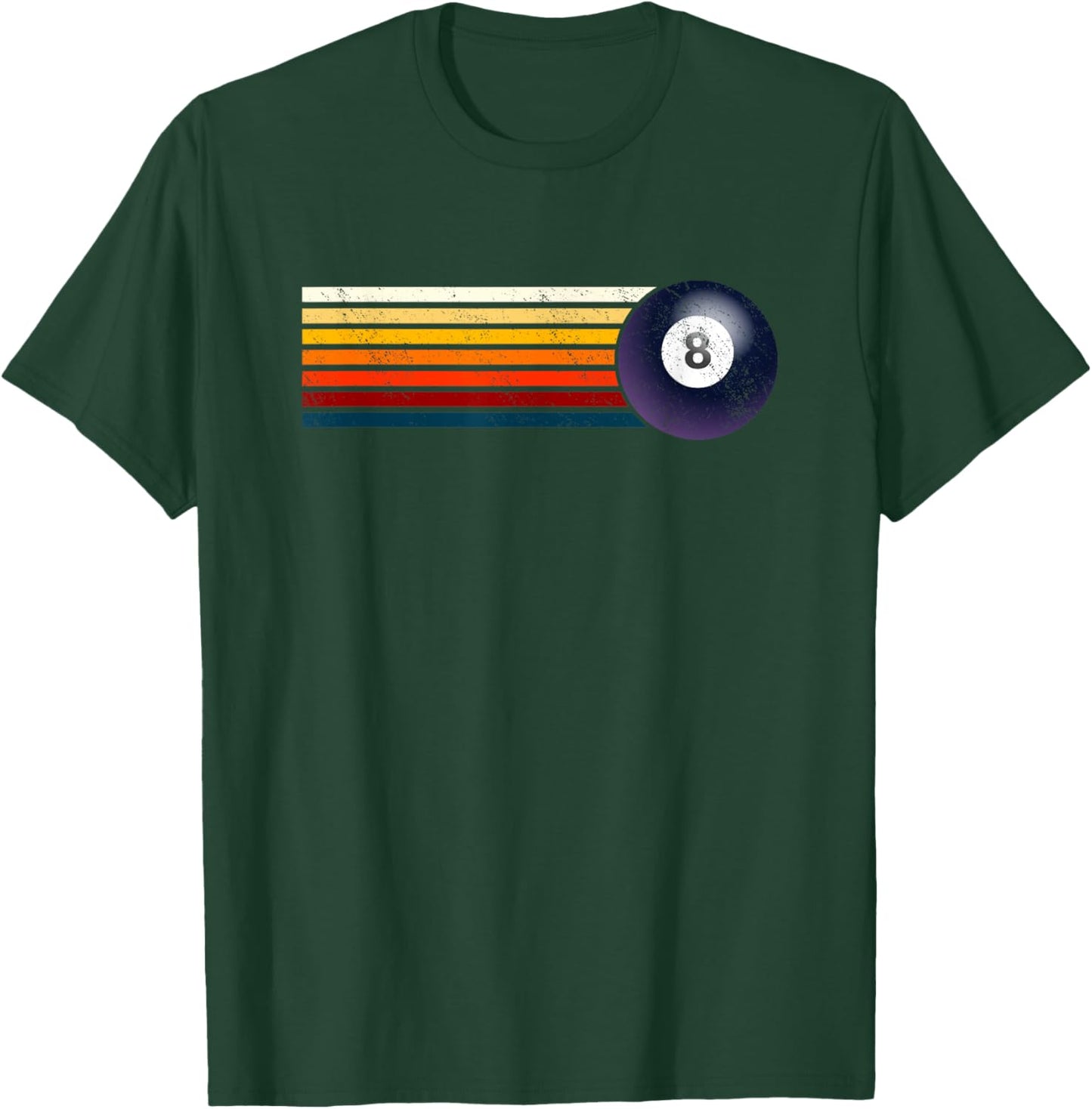 Retro Billiards Ball Eight Pool Table Snooker Pyramid T-Shirt - T-Shirt | Forest