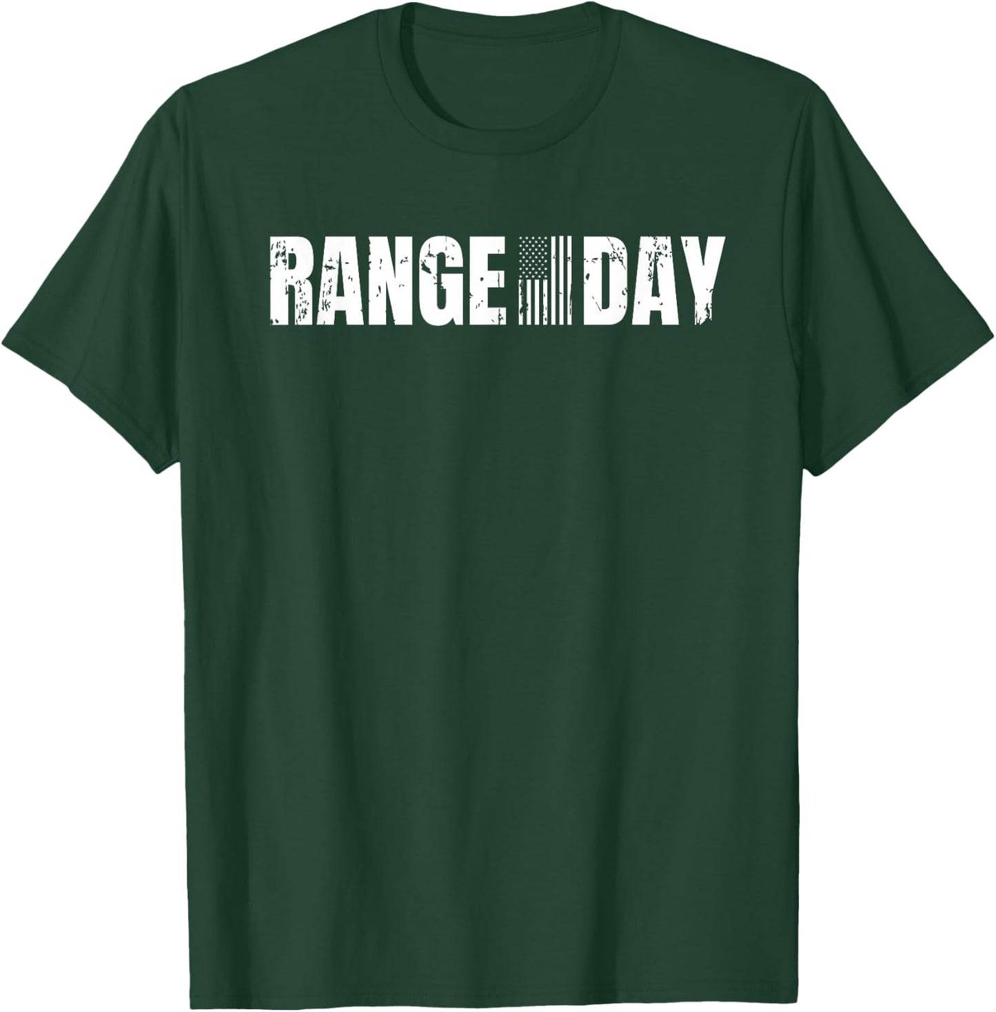 Range Day American Flag Patriotic Shooting Range T-Shirt - T-Shirt | Forest
