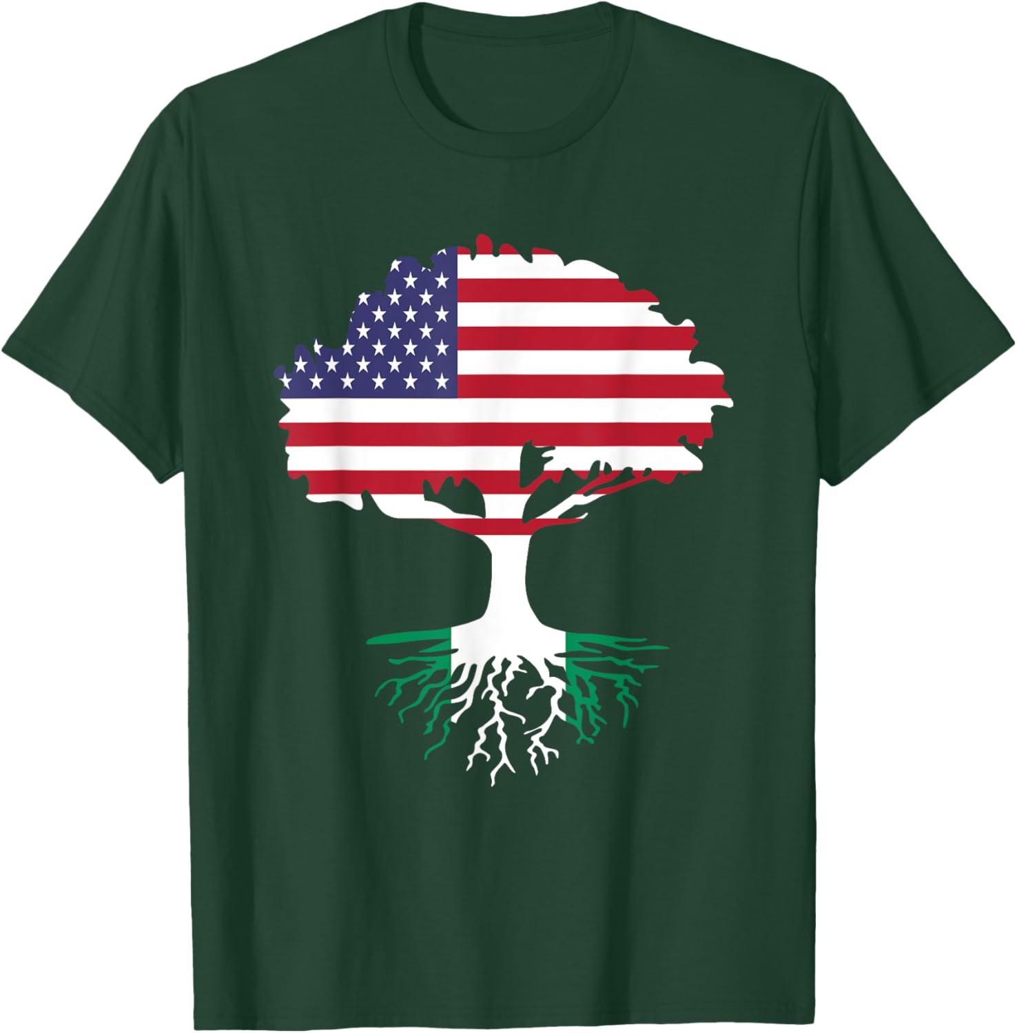 American Born Nigerian Roots America Grown Nigeria Roots T-Shirt - T-Shirt | Forest
