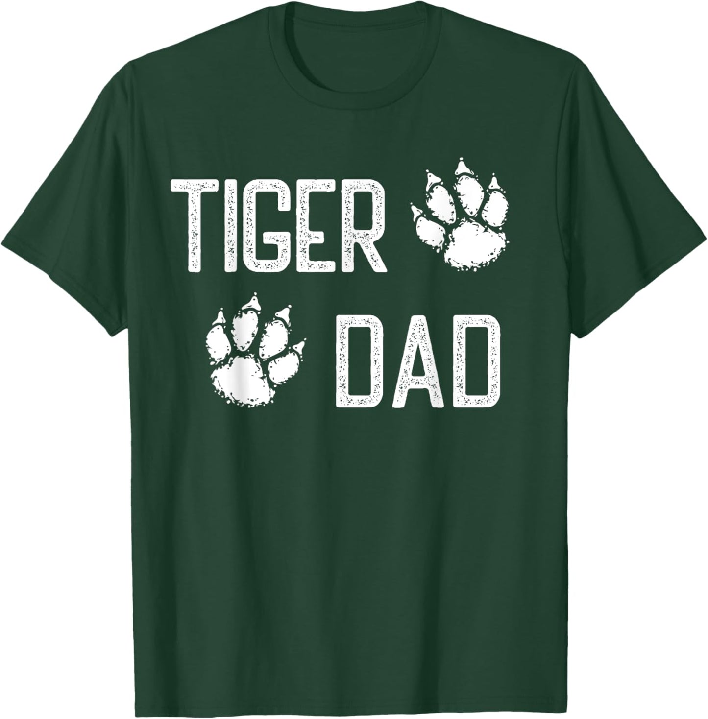 Halloween Tiger dad paw print footprint tigers lover cute T-Shirt - T-Shirt | Forest