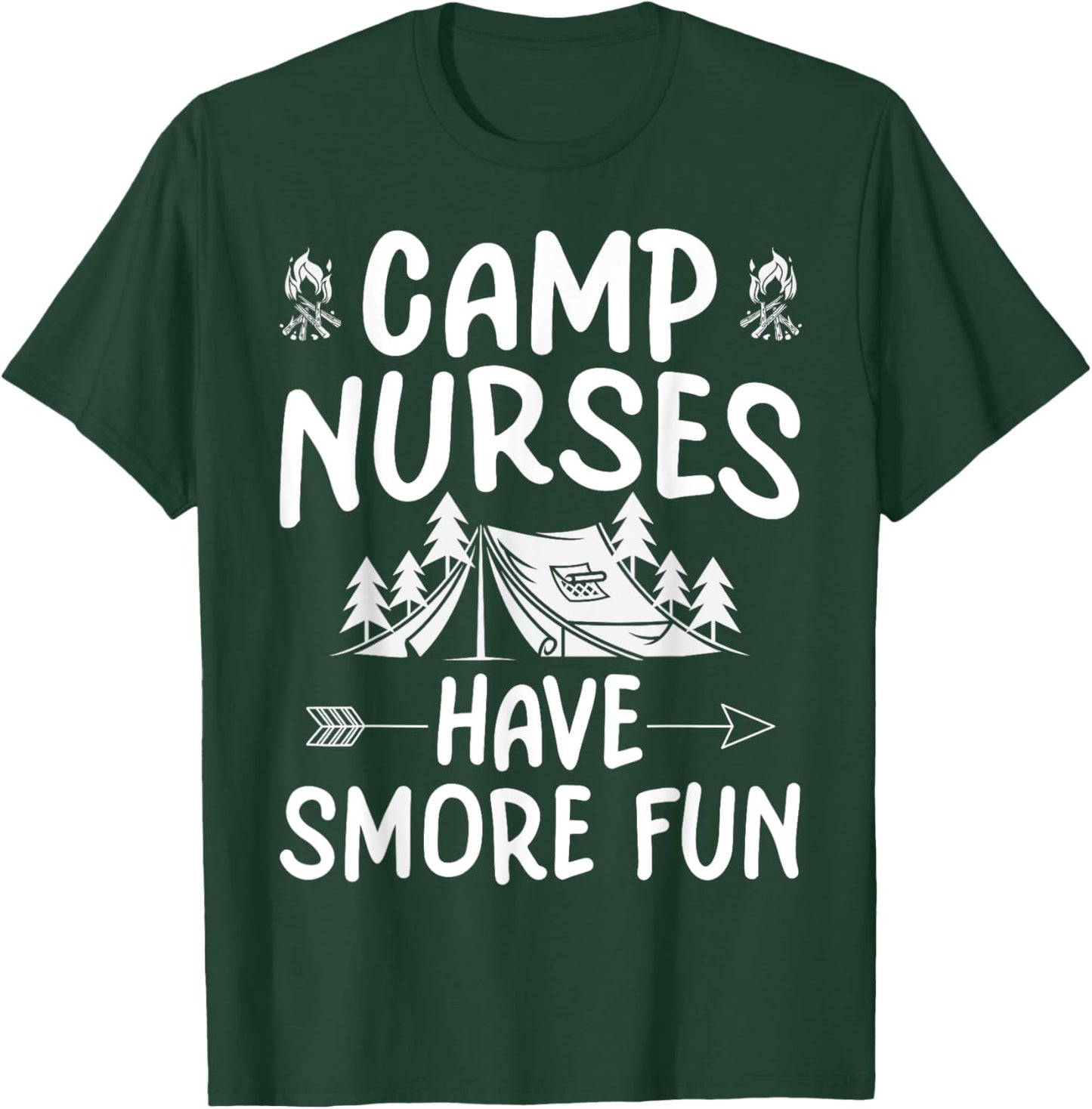 Camp Nurses Have Smore Fun Funny Summer Camp Nursing Men Women Kids T-Shirt - T-Shirt | Forest