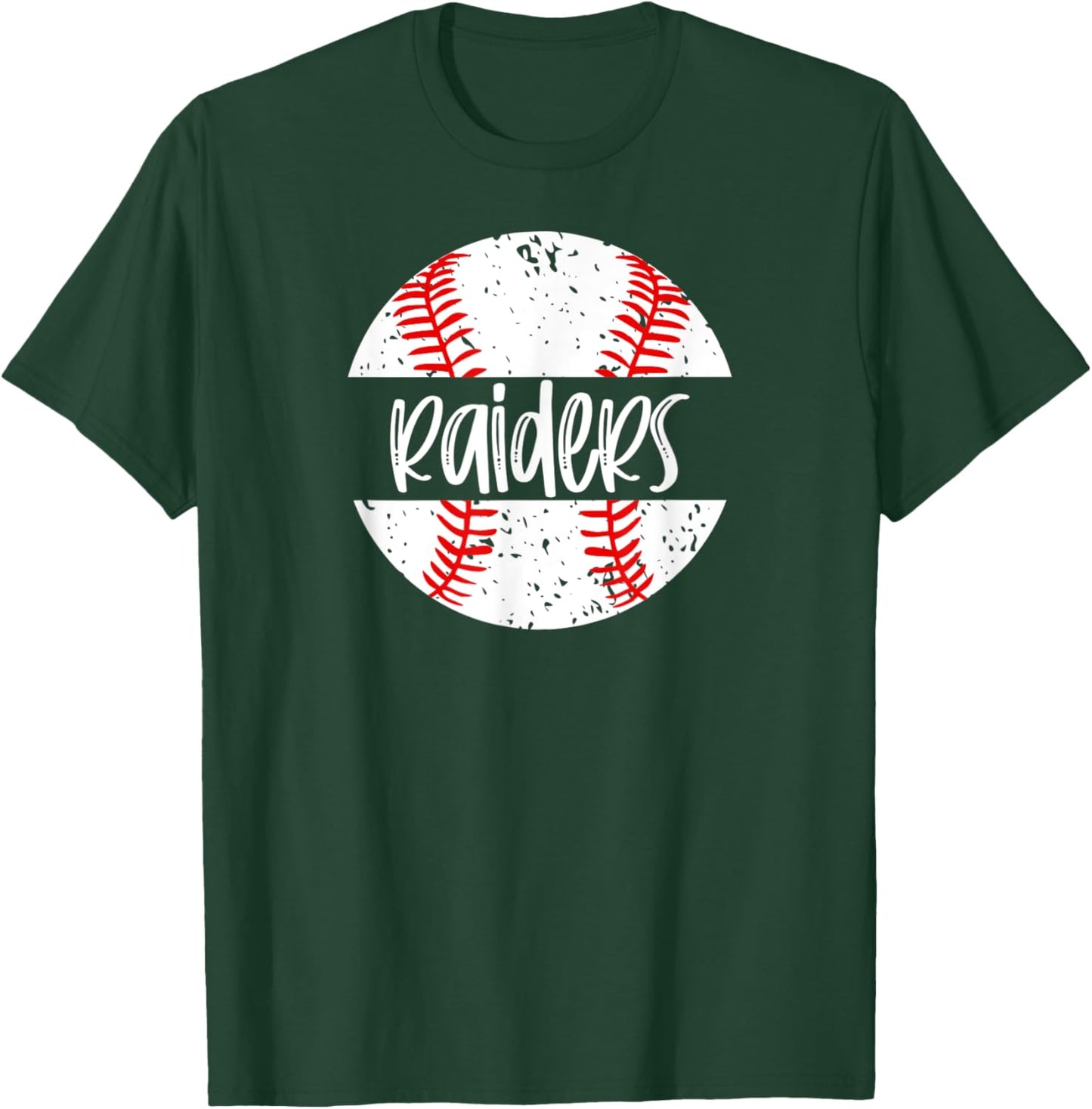 Raiders Baseball Team Mascot School Spirit Game Day T-Shirt - T-Shirt | Forest