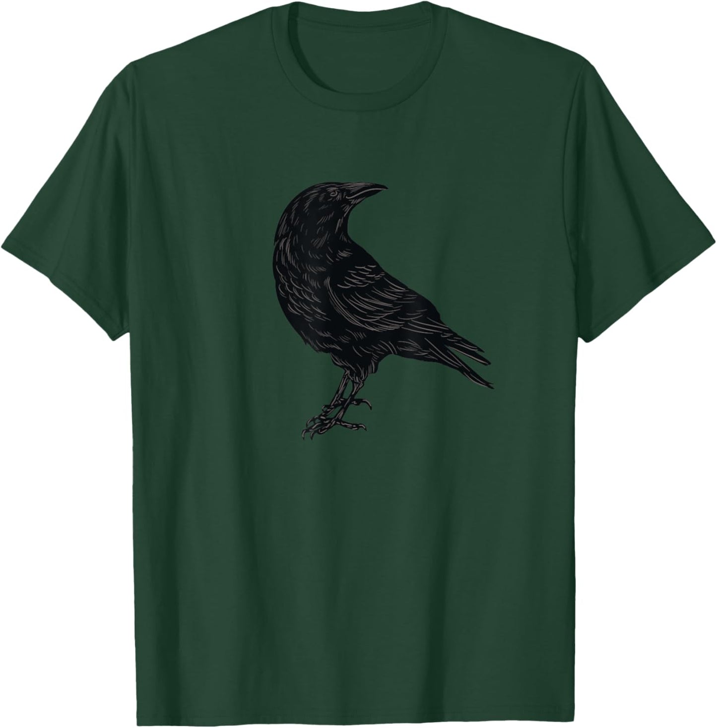 Crow Blackbird Raven Silhouette Bird T-Shirt - T-Shirt | Forest