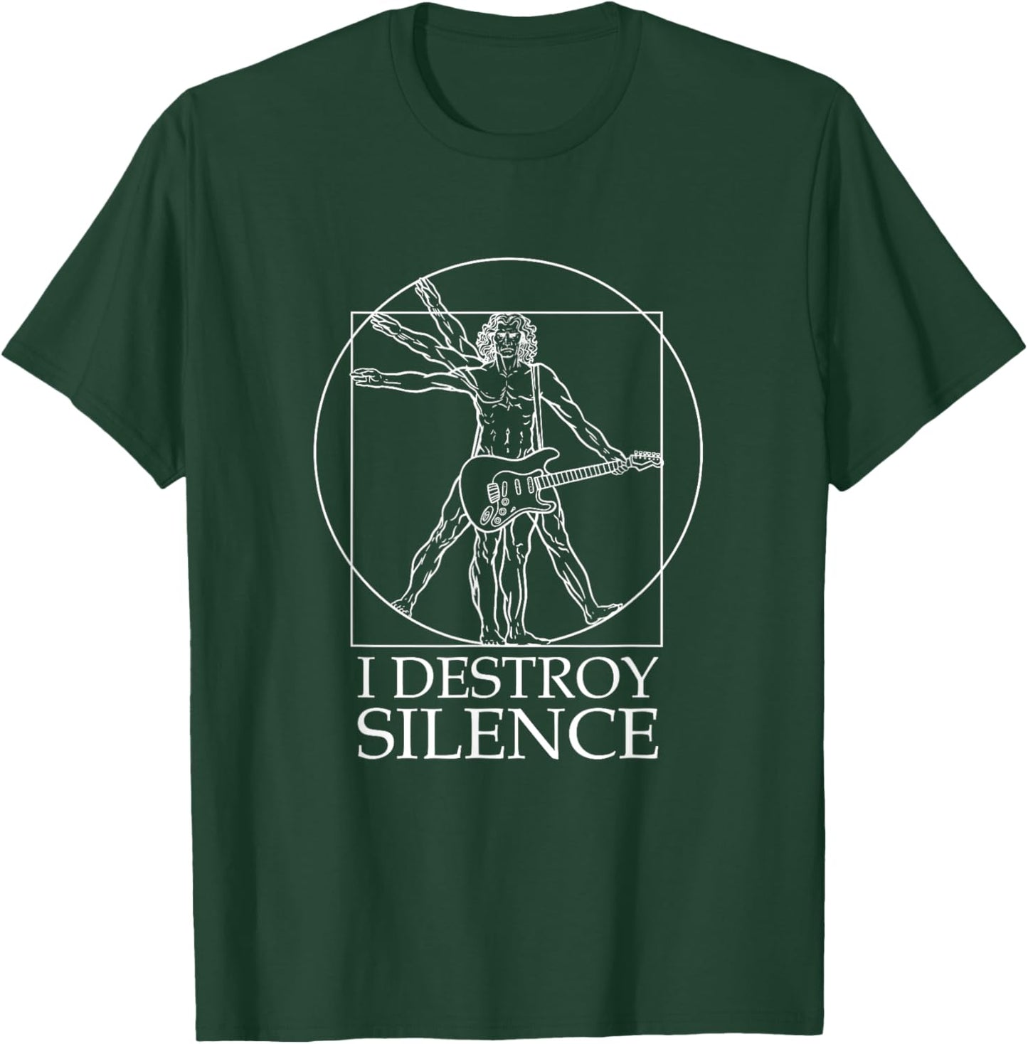 I Destroy Silence Artwork For A Guitar Player T-Shirt - T-Shirt | Forest