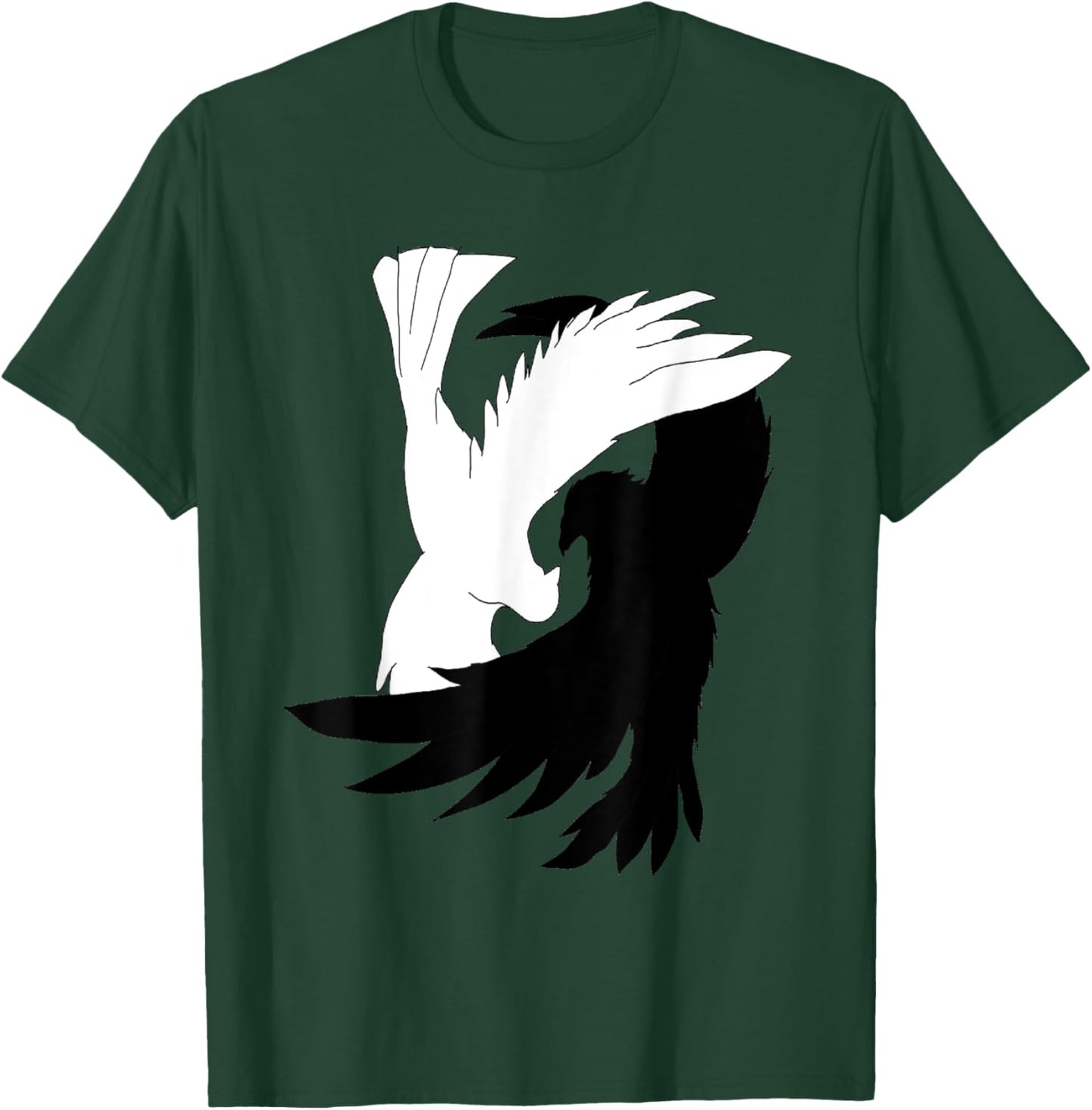 Love Birds shirt Raven Crow Dove Yin Yang Shi T-Shirt - T-Shirt | Forest