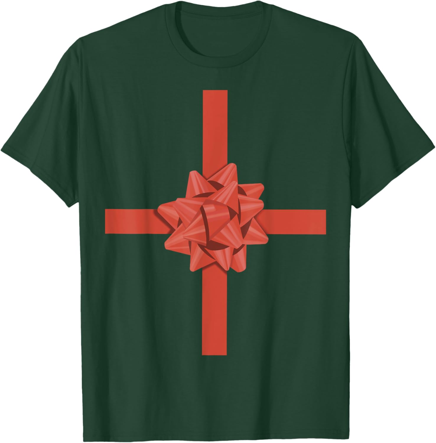 Wrapping Paper With Bow Costume T-Shirt - T-Shirt | Forest