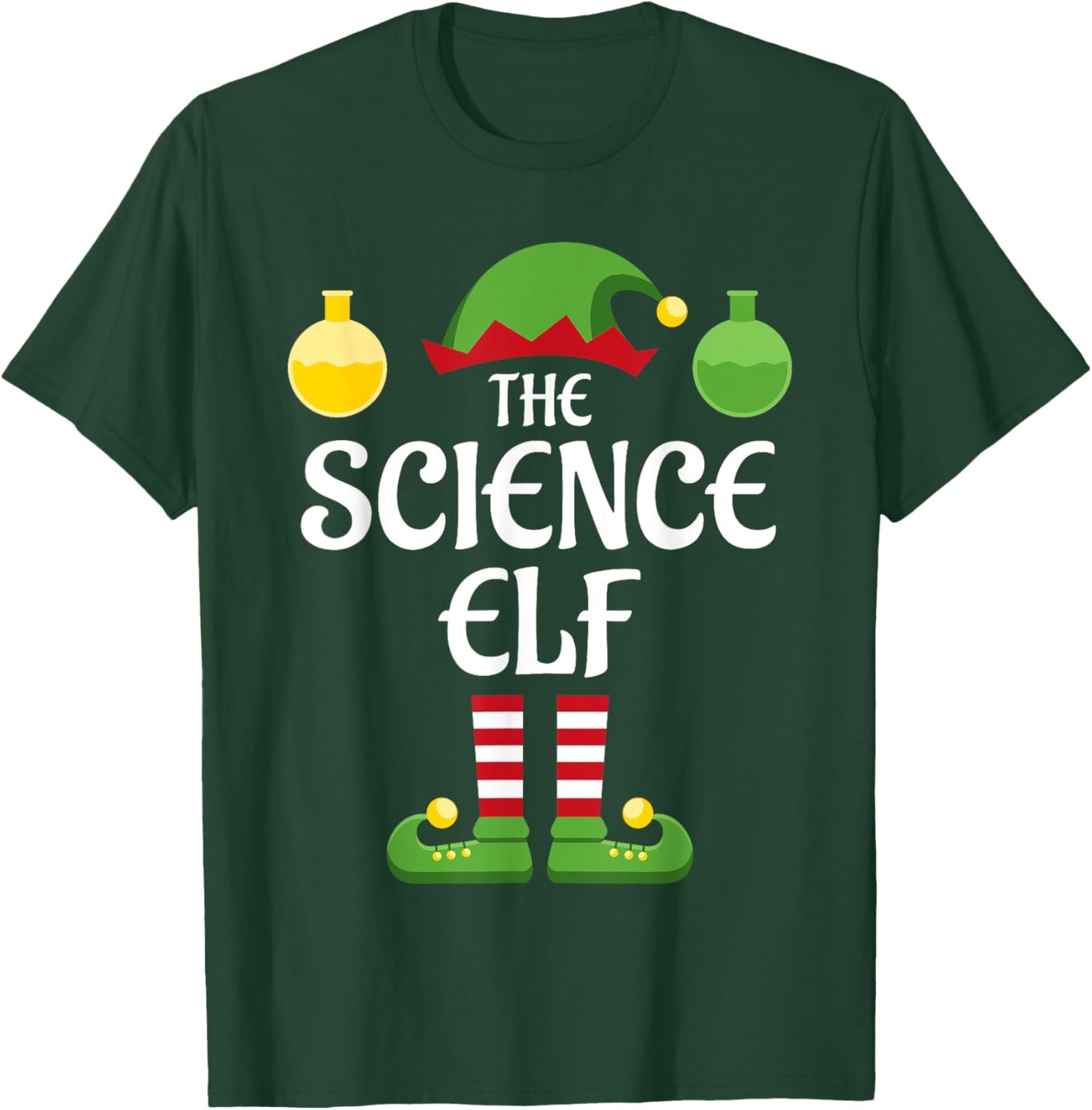 Science Elf Family Matching Group Christmas T-Shirt - T-Shirt | Forest
