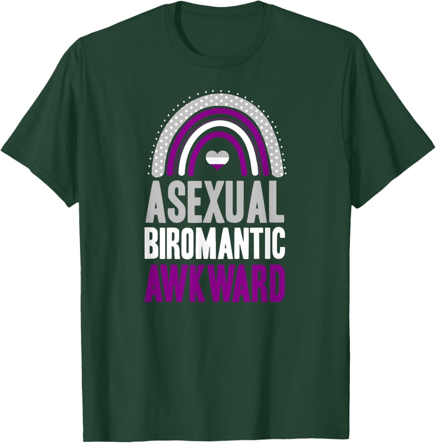 Asexual Biromantic Awkward Asexual Pride Bohemian Rainbow T-Shirt - T-Shirt | Forest