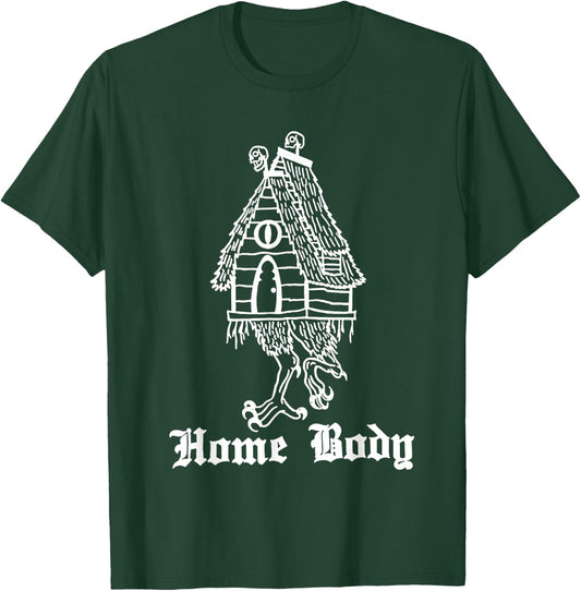 Funny Baba Yaga's Hut Home Body Shirt - Kids Halloween - Black - Small T-Shirt - T-Shirt | Forest
