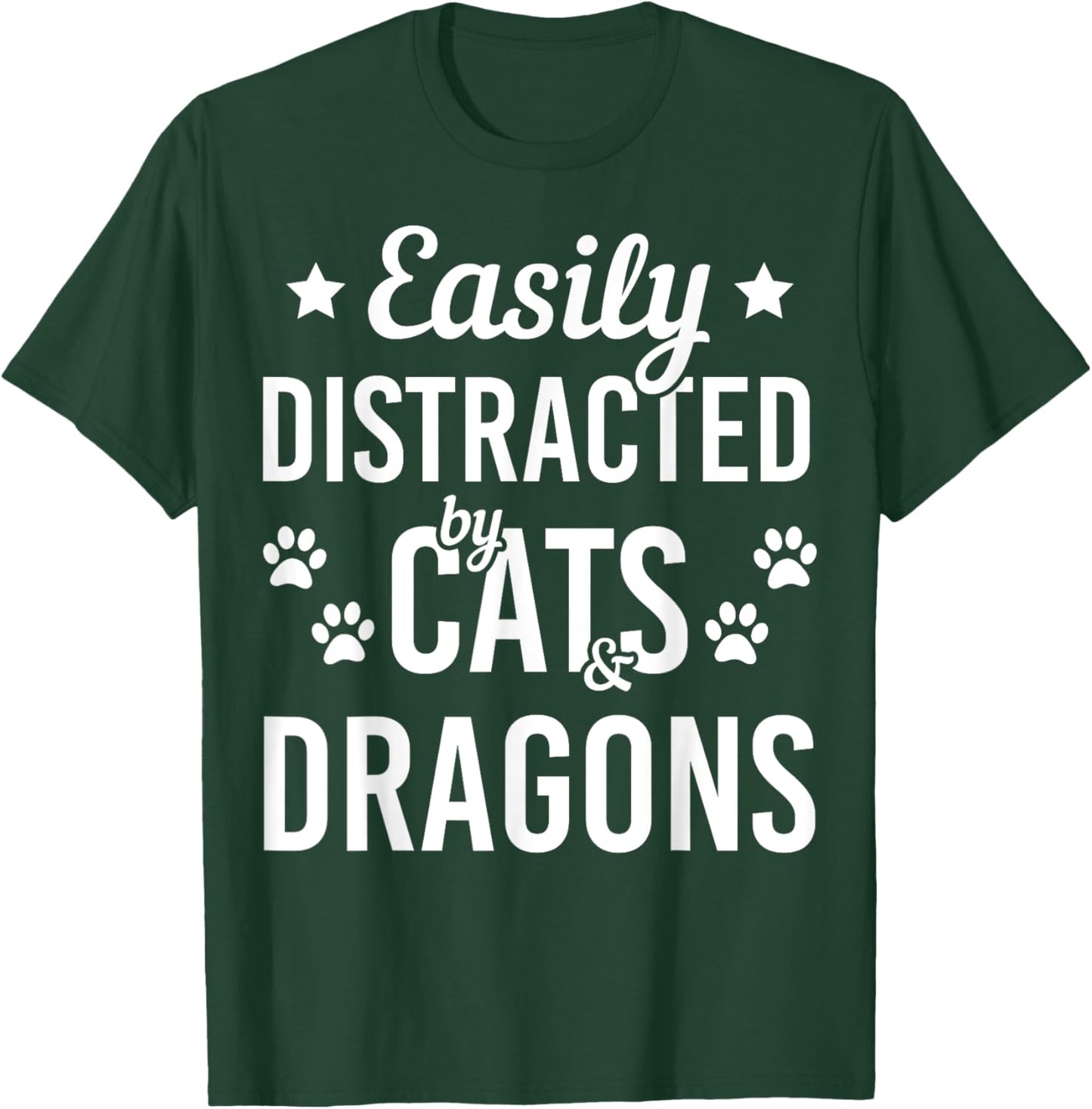 Cat Lover Dragon Lover Cats And Dragons Funny Cat T-Shirt - T-Shirt | Forest