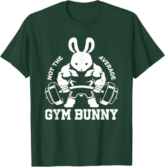 Easter Day Gym Bunny Rabbit Weightlifting Deadlift Fitness T-Shirt - T-Shirt | Forest