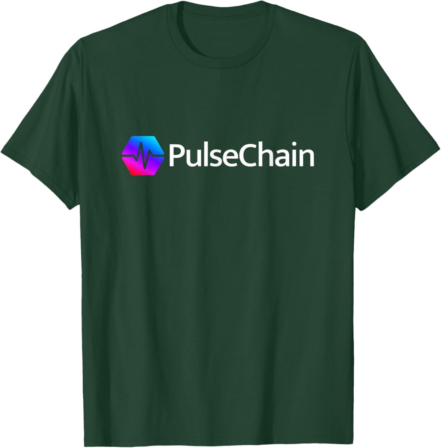 PulseChain PLS Pulse Hex Crypto Logo Cryptocurrency T-Shirt - T-Shirt | Forest