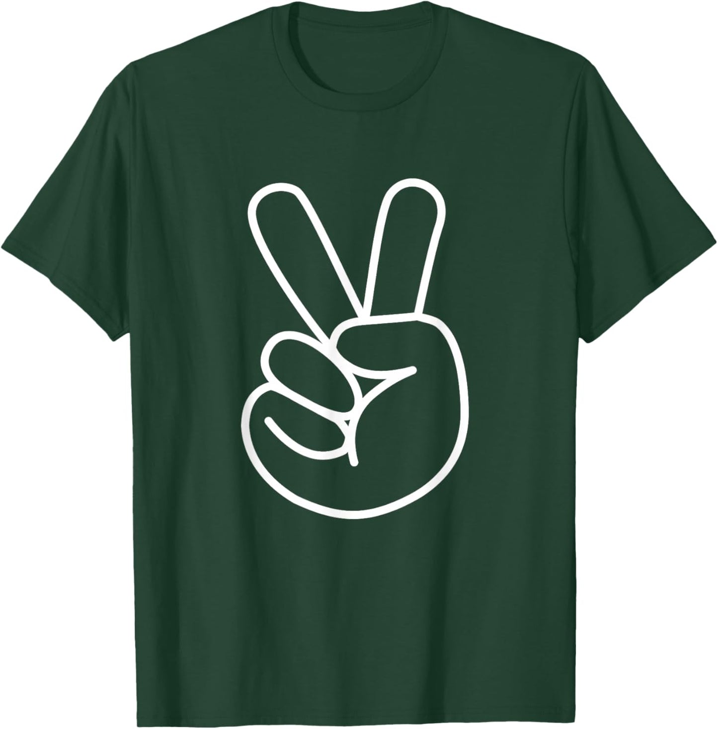 Hand Peace Sign - Classic T-Shirt - T-Shirt | Forest