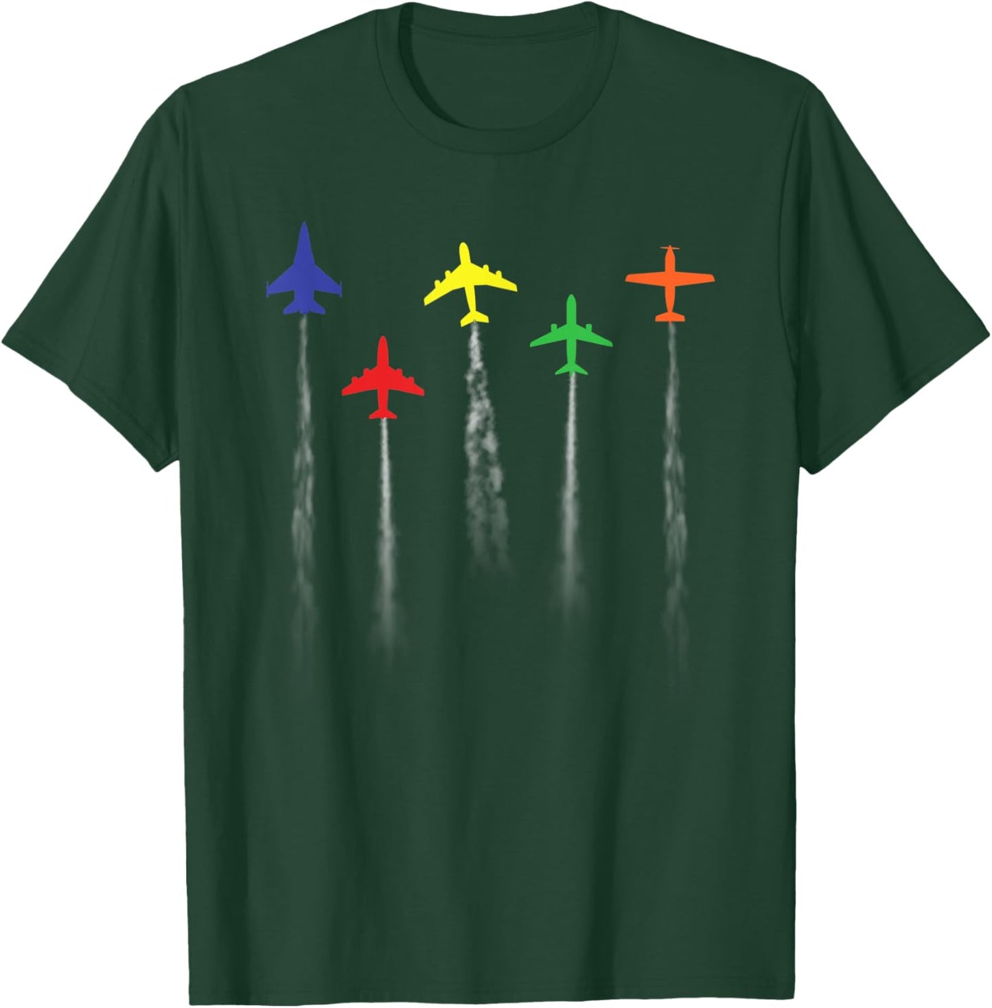 Airplanes Flying Low Pilot Flight Airplane Jet Men Women T-Shirt - T-Shirt | Forest