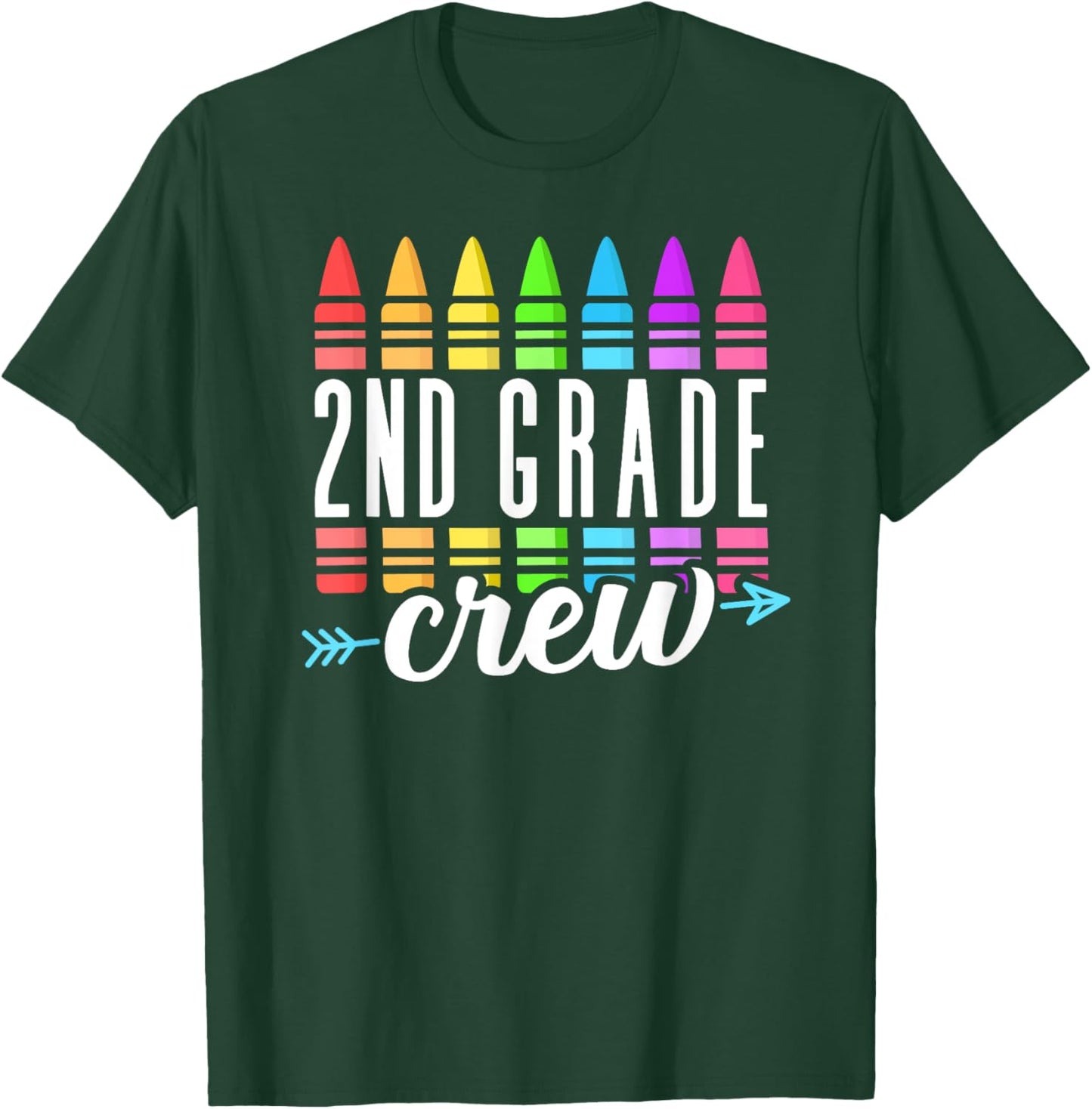 2nd Grade Crew Back to School Second Grade Teacher Boy Girl T-Shirt - T-Shirt | Forest