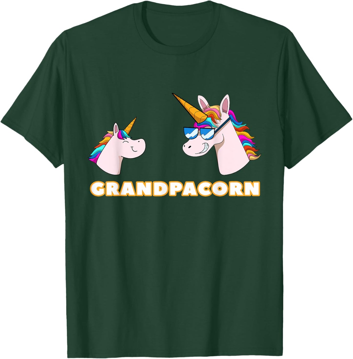 Grandpacorn Grandpa 1 Kid Grandfather Unicorn Father's Day T-Shirt - T-Shirt | Forest