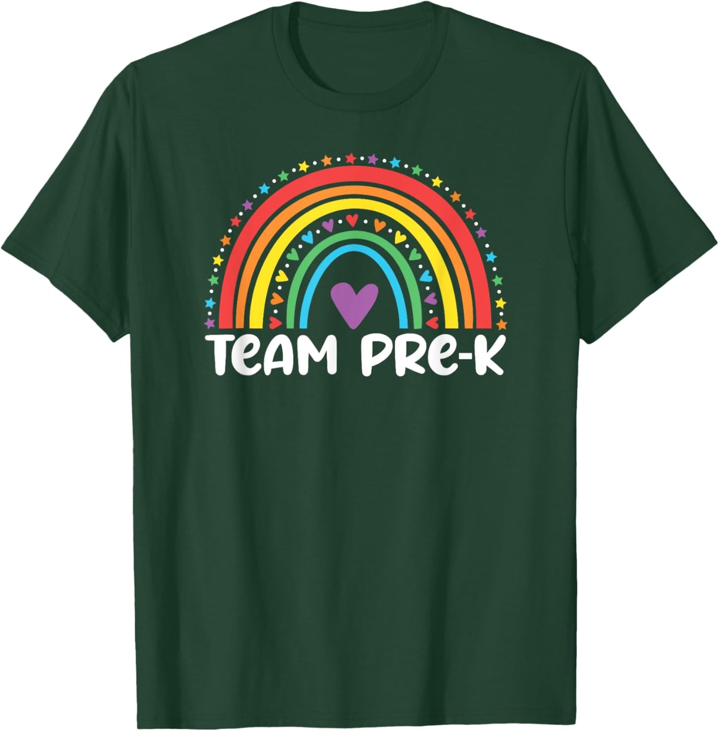 Team Pre-K Teacher Crew Squad Hello Back School Graduation T-Shirt - T-Shirt | Forest